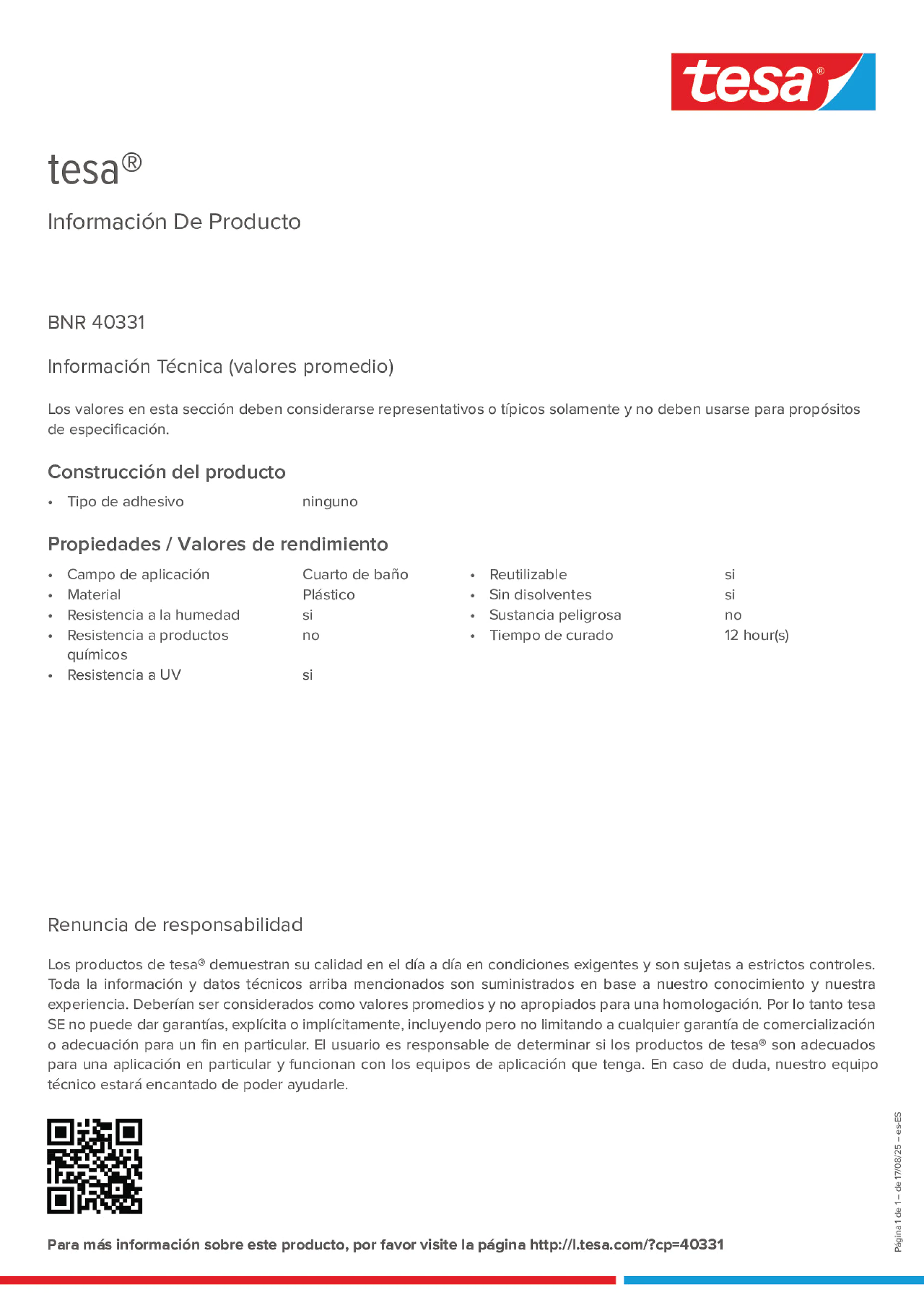 Product information_tesa® 40331_es-ES