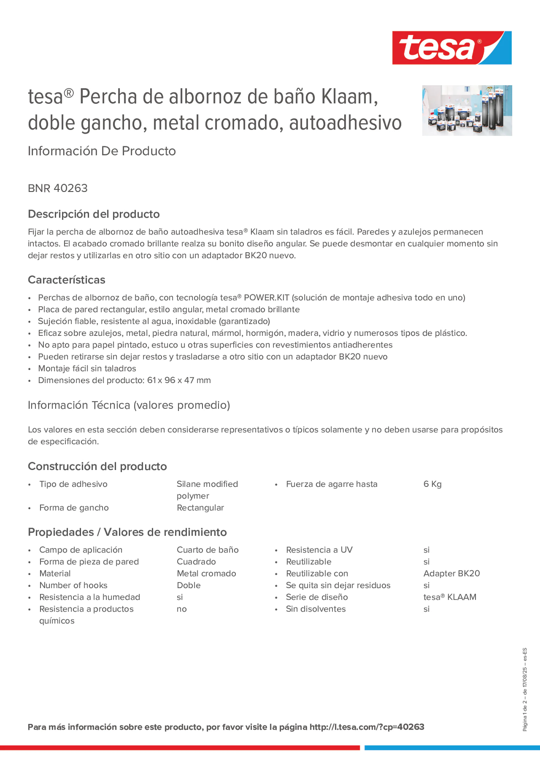 Product information_tesa® 40263_es-ES