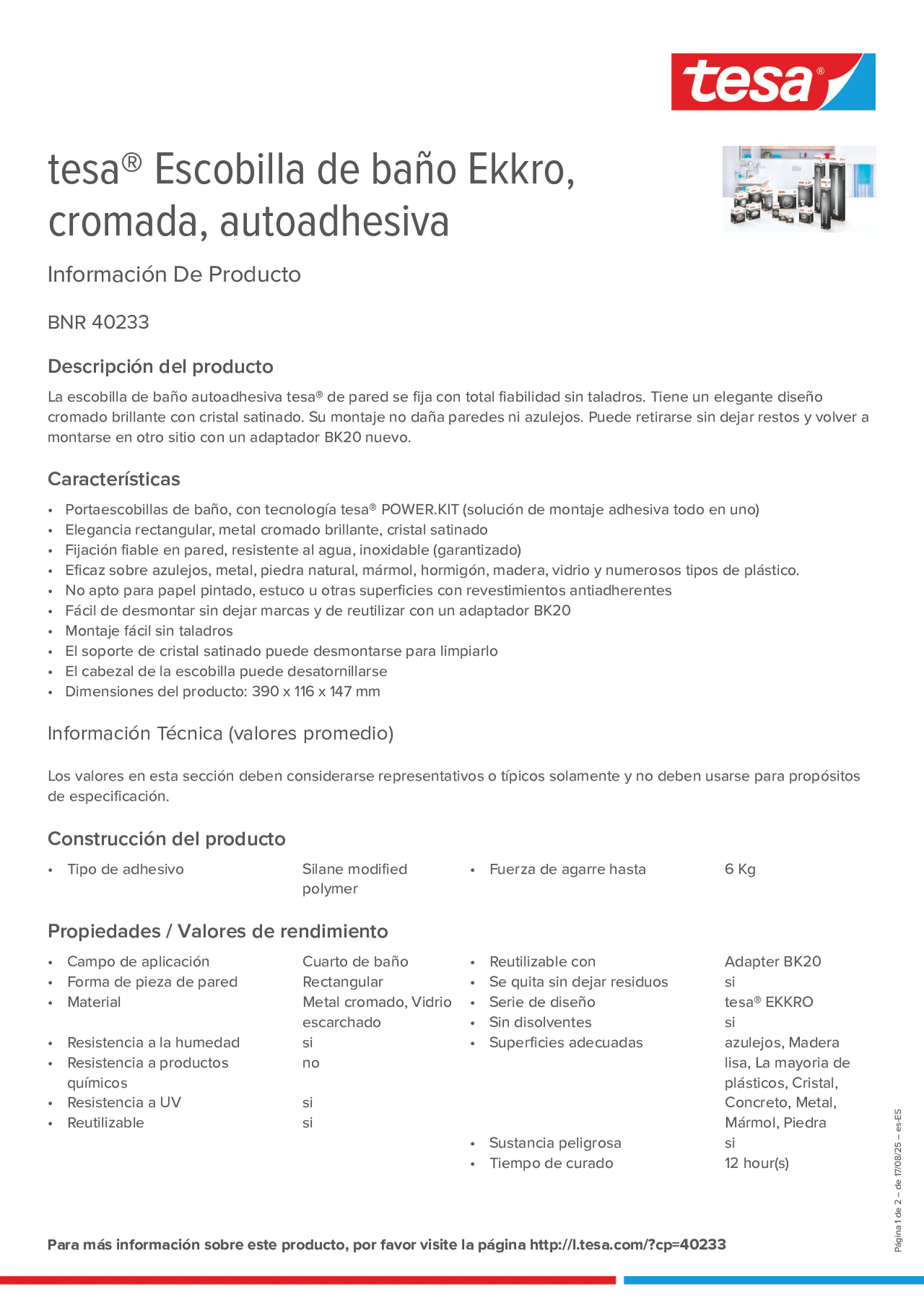 Product information_tesa® 40233_es-ES