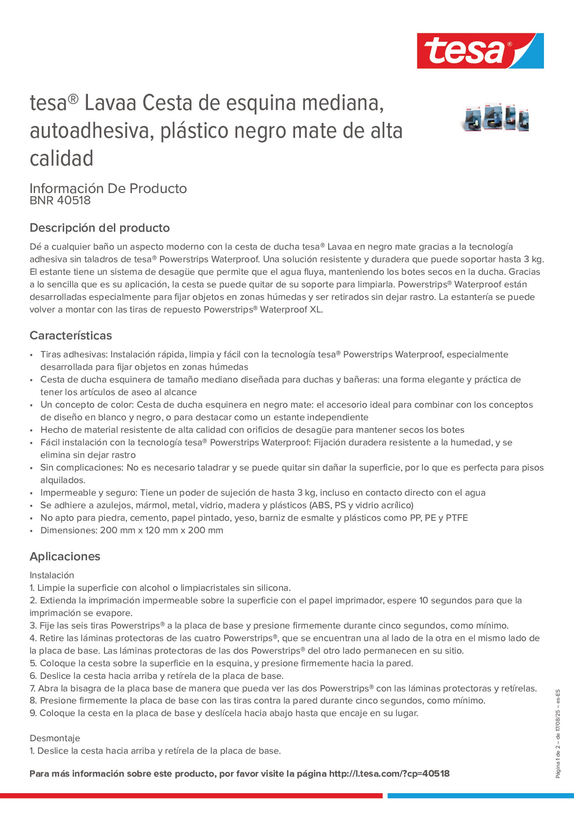 Product information_tesa® 40518_es-ES