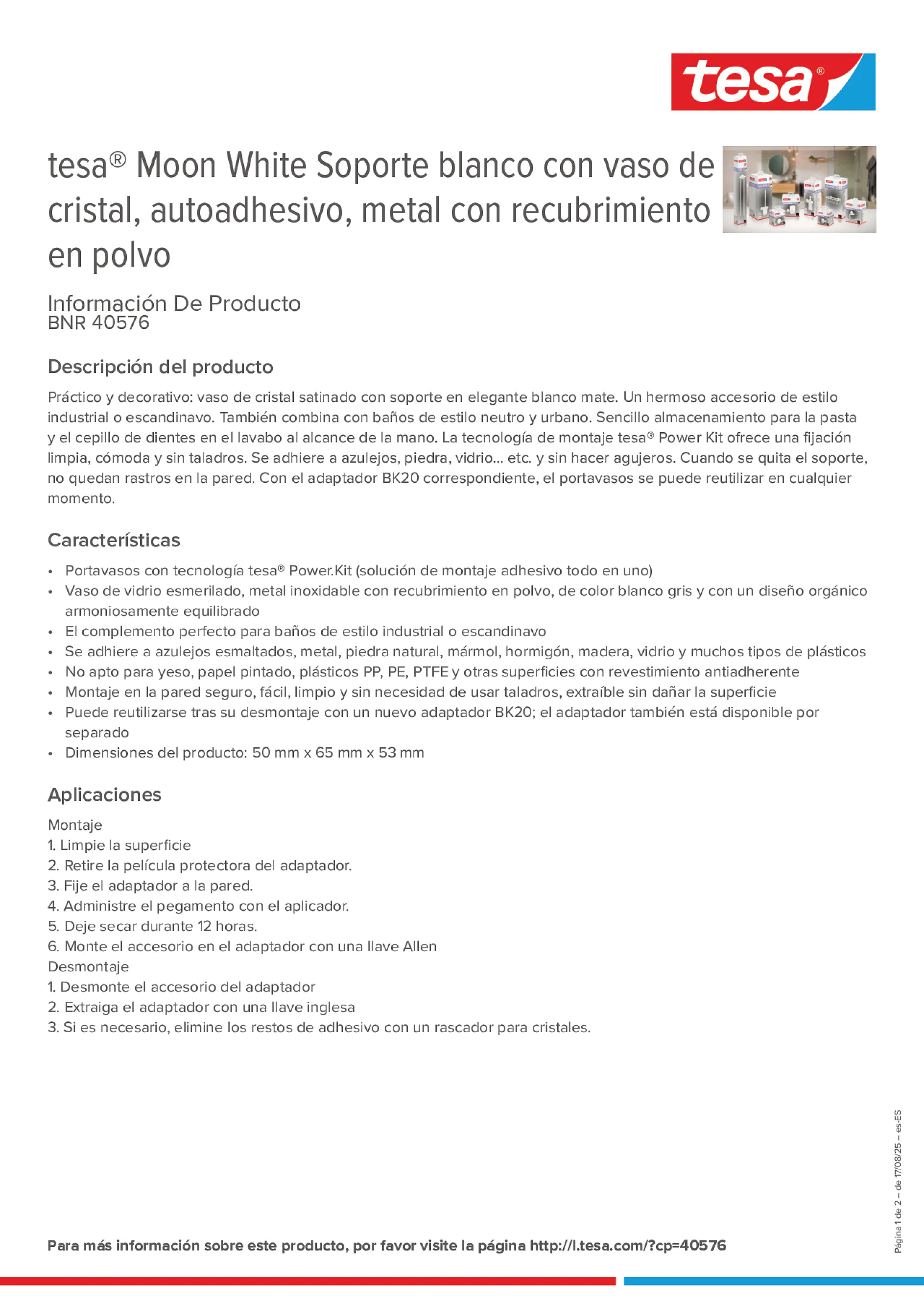Product information_tesa® 40576_es-ES