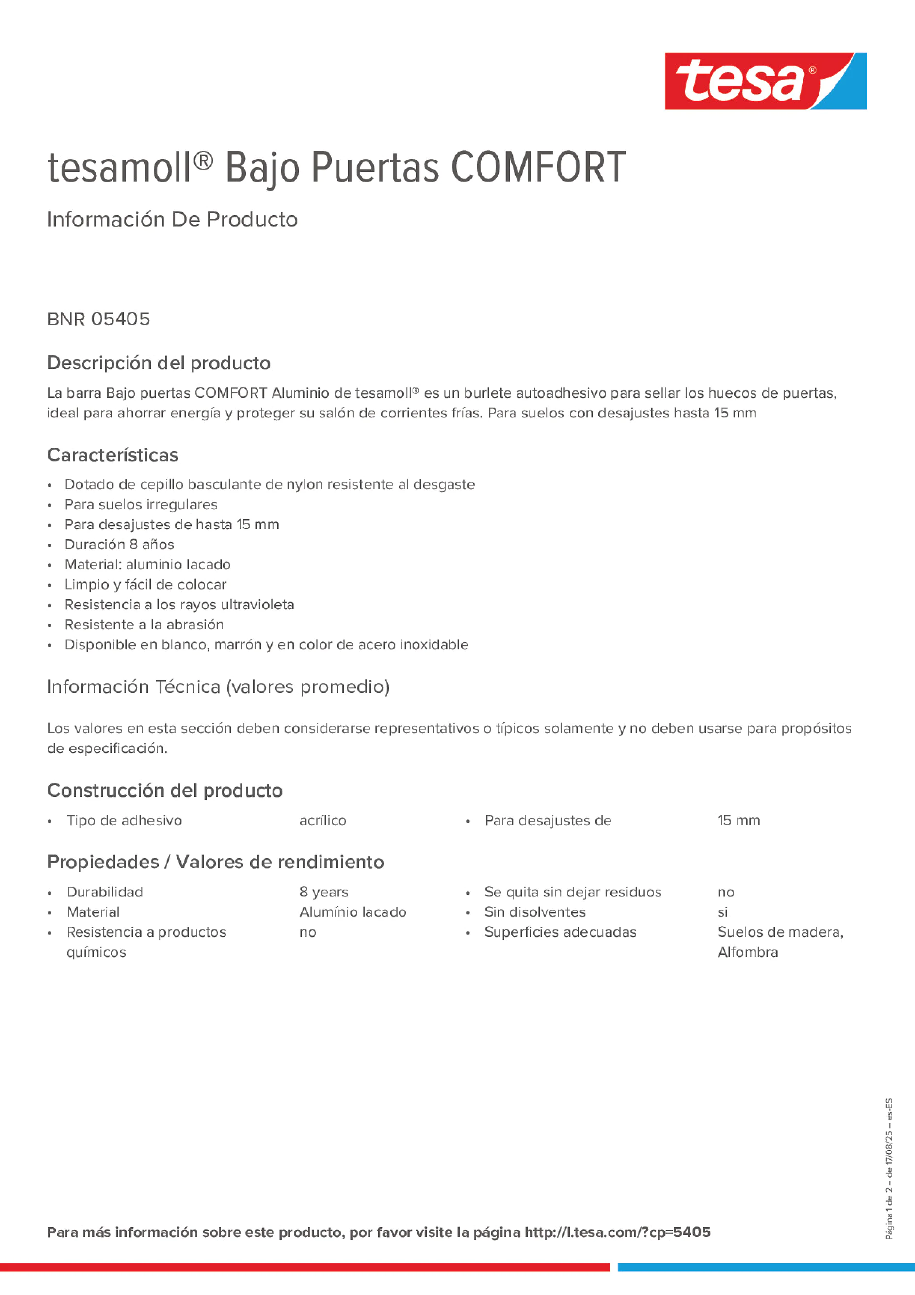 Product information_tesamoll® 05405_es-ES