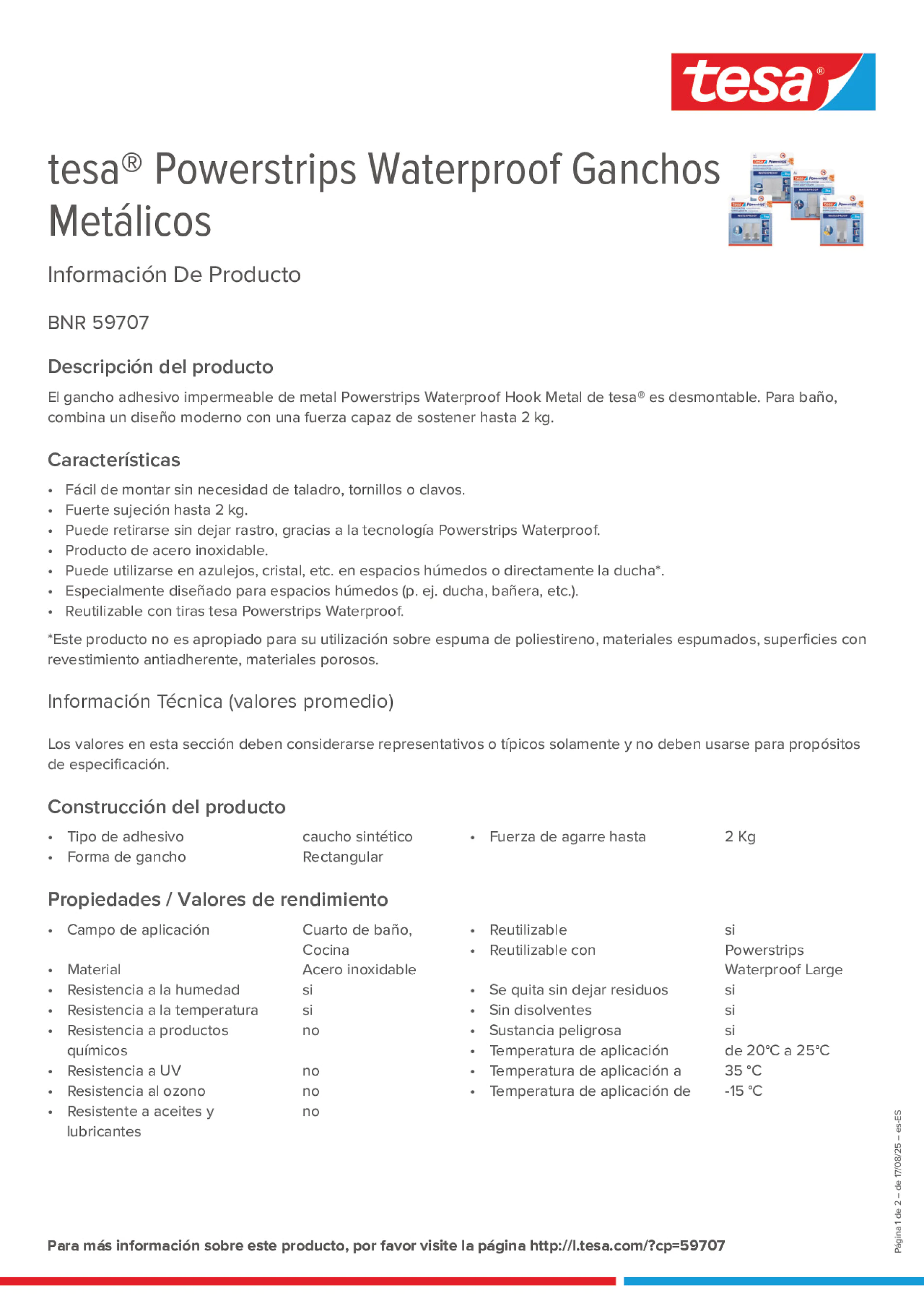 Product information_tesa® Powerstrips 59707_es-ES