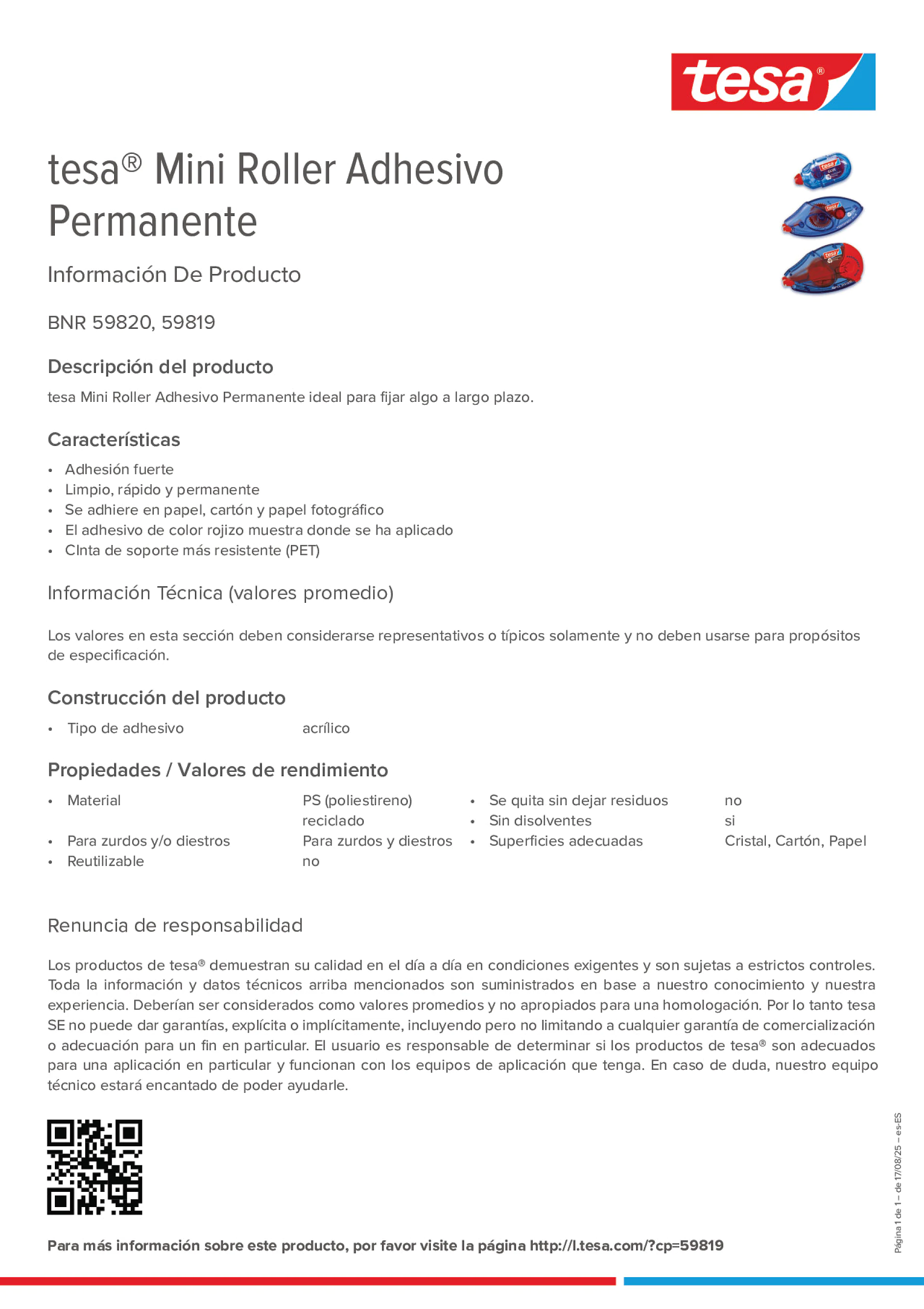 Product information_tesa® 59819_es-ES