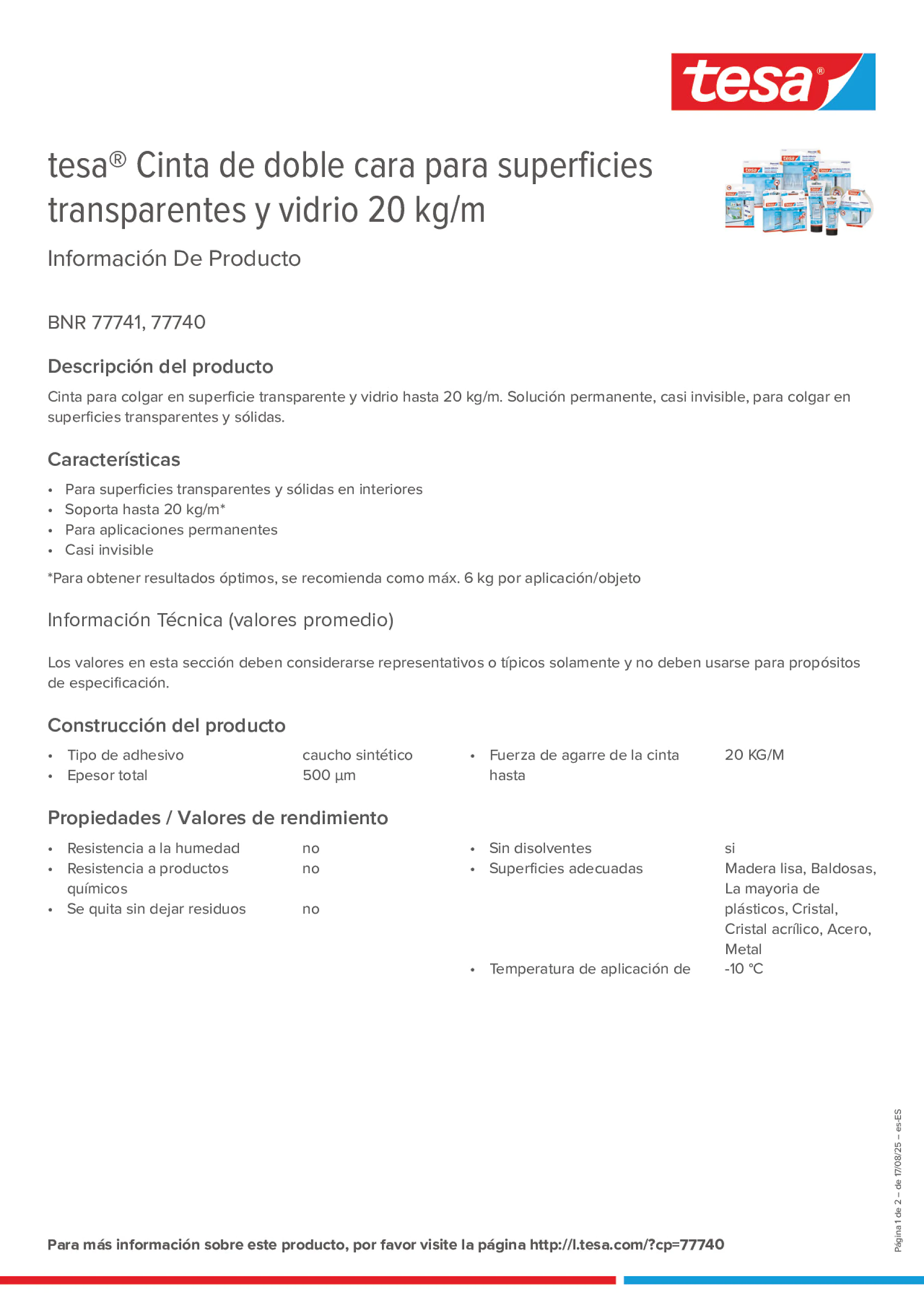 Product information_tesa® 77740_es-ES