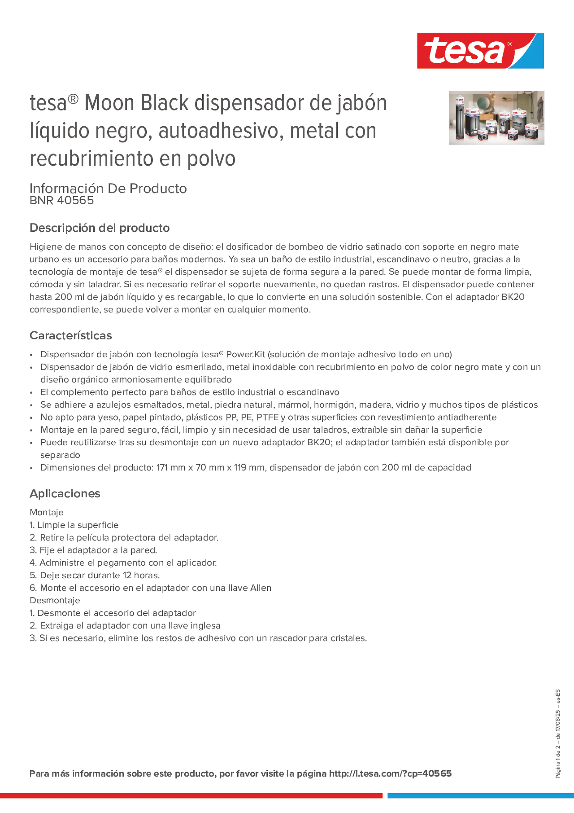 Product information_tesa® 40565_es-ES