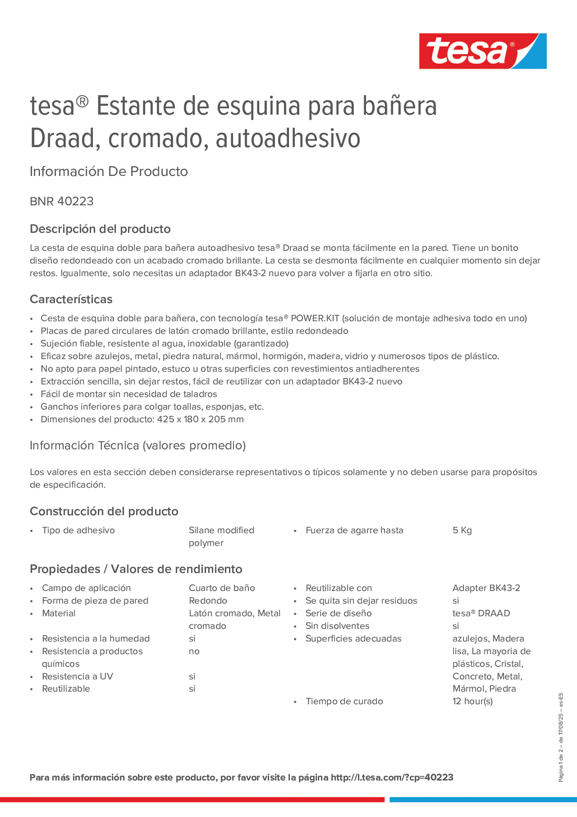 Product information_tesa® 40223_es-ES