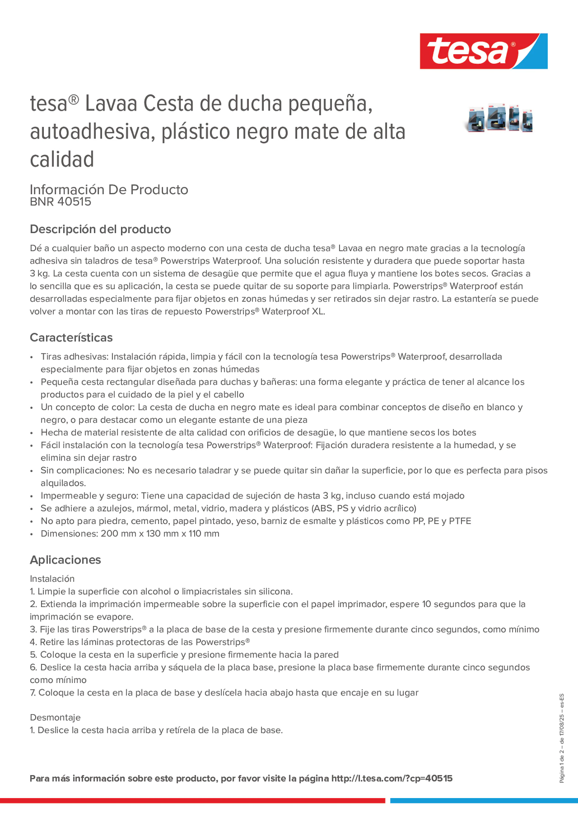 Product information_tesa® 40515_es-ES