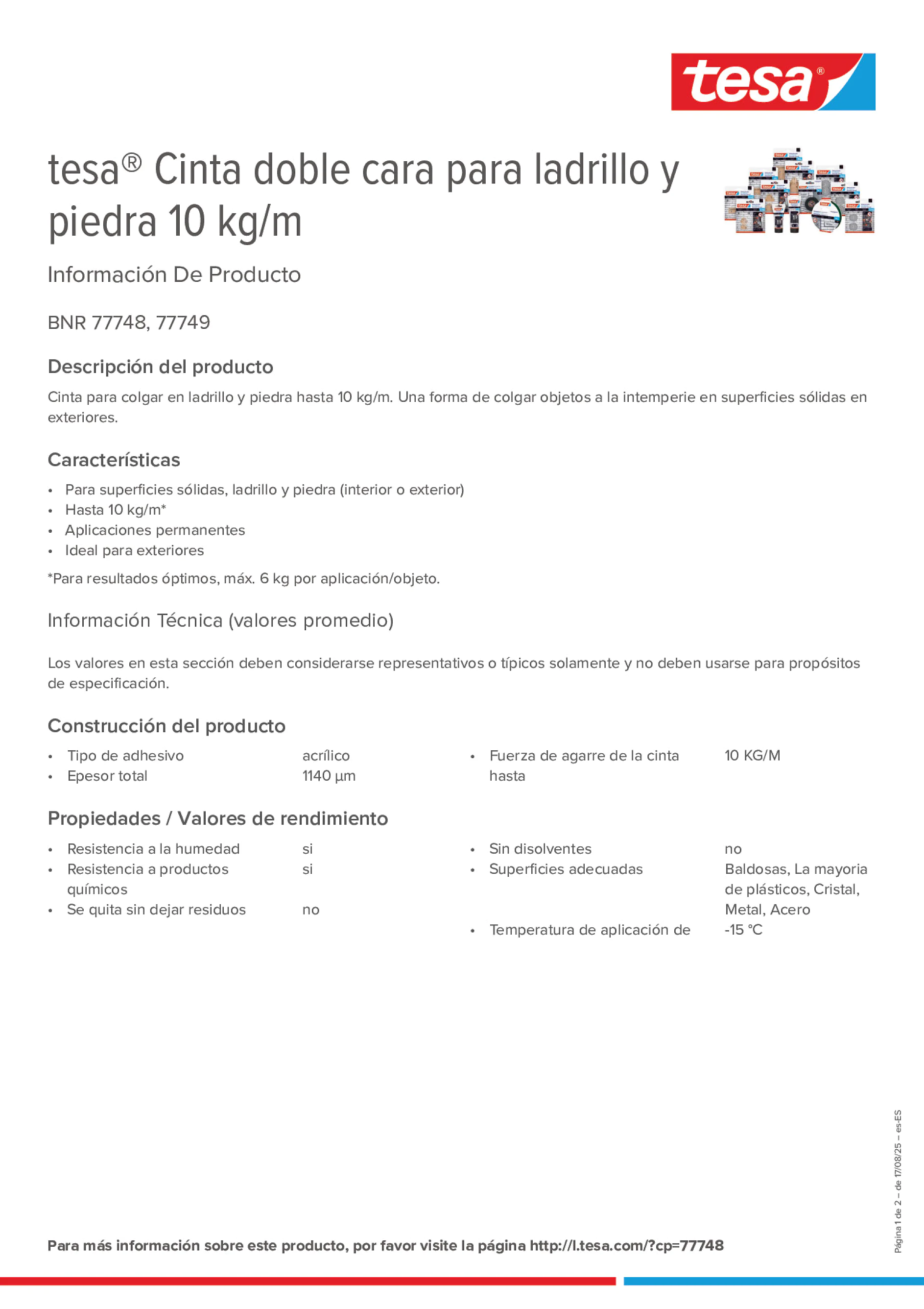 Product information_tesa® 77748_es-ES