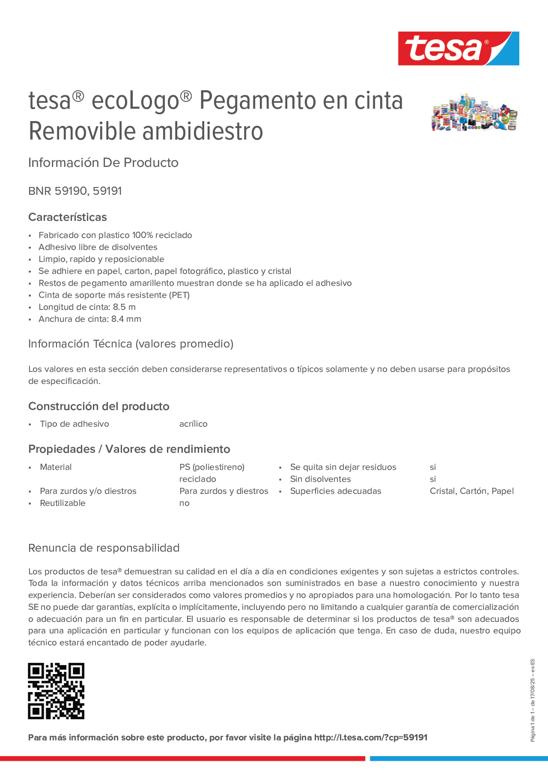 Product information_tesa® 59191_es-ES