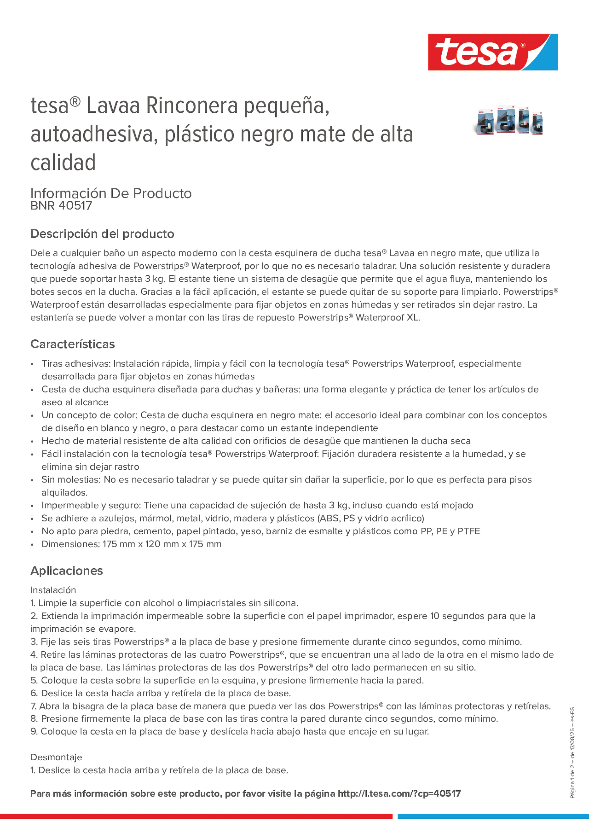 Product information_tesa® 40517_es-ES