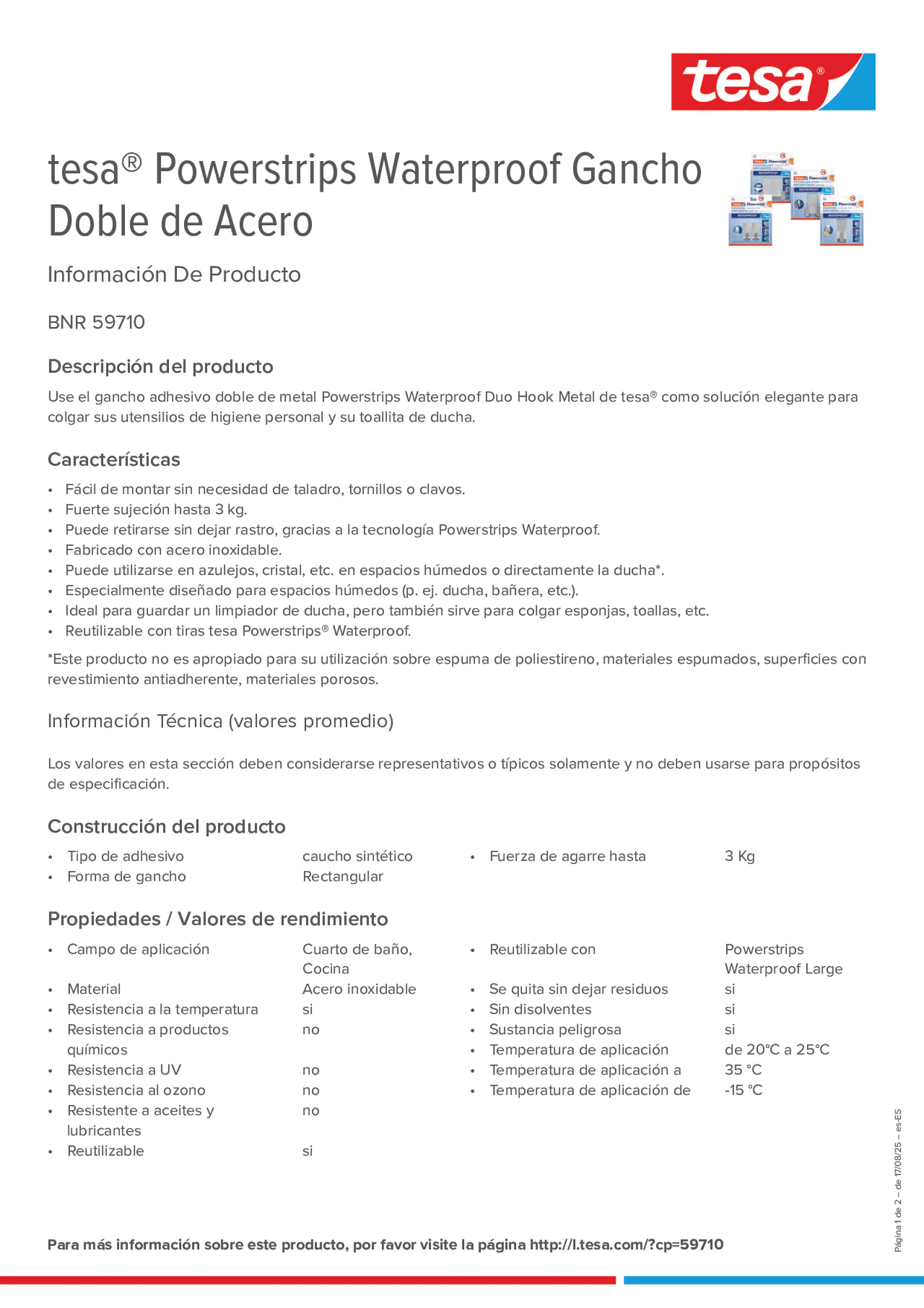Product information_tesa® Powerstrips 59710_es-ES