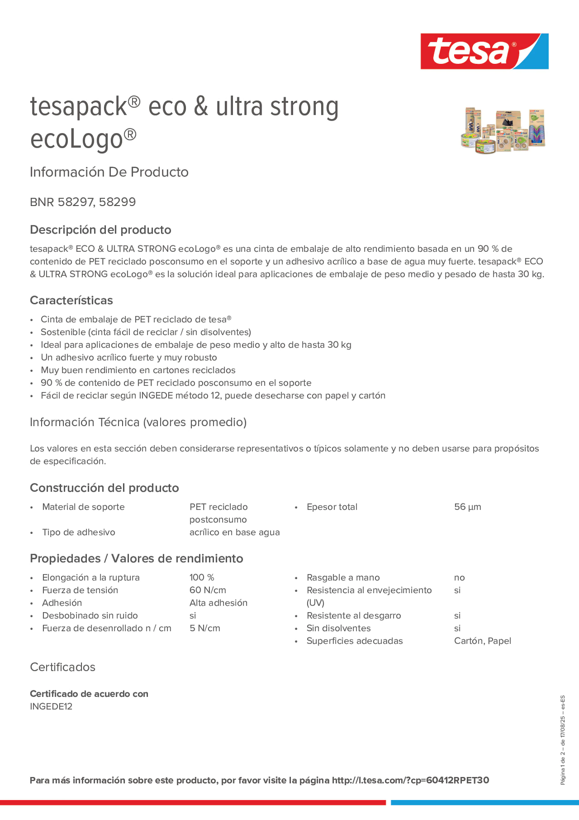 Product information_tesapack® 58297_es-ES