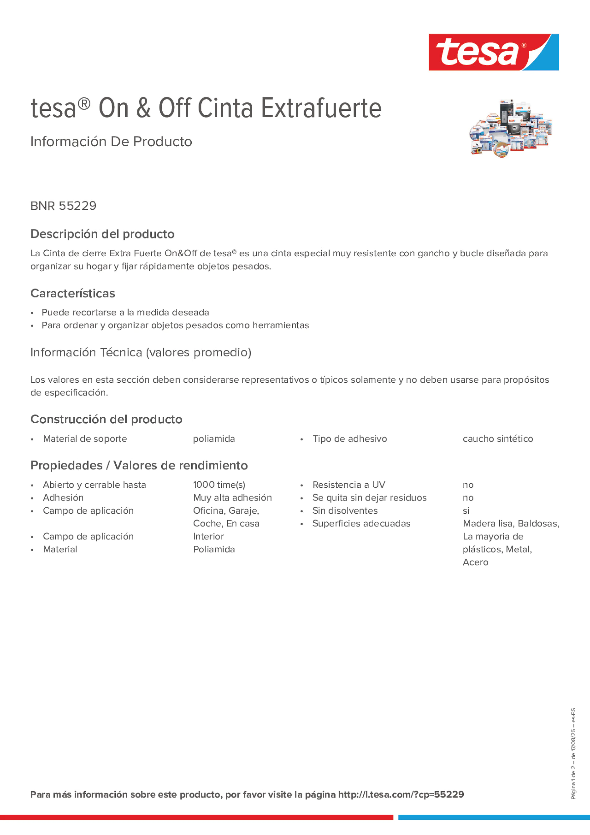 Product information_tesa® On & Off 55229_es-ES