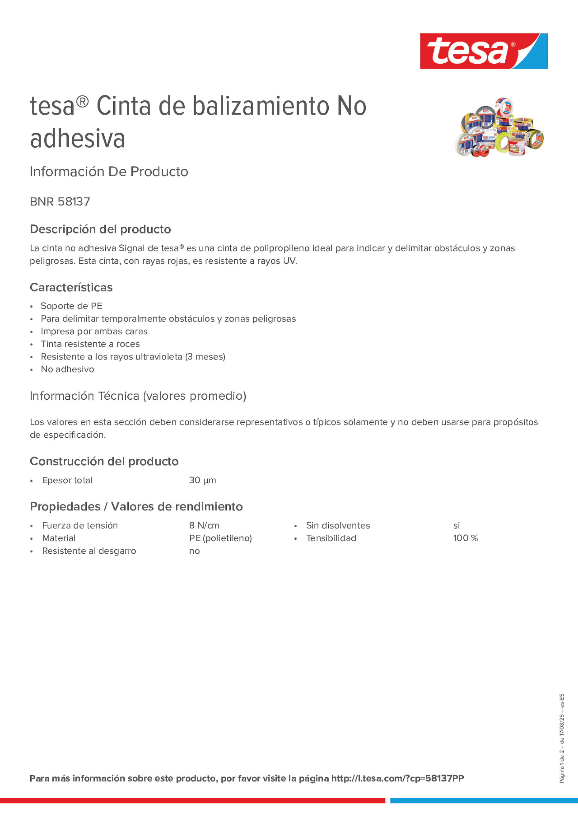 Product information_tesa® 58137_es-ES