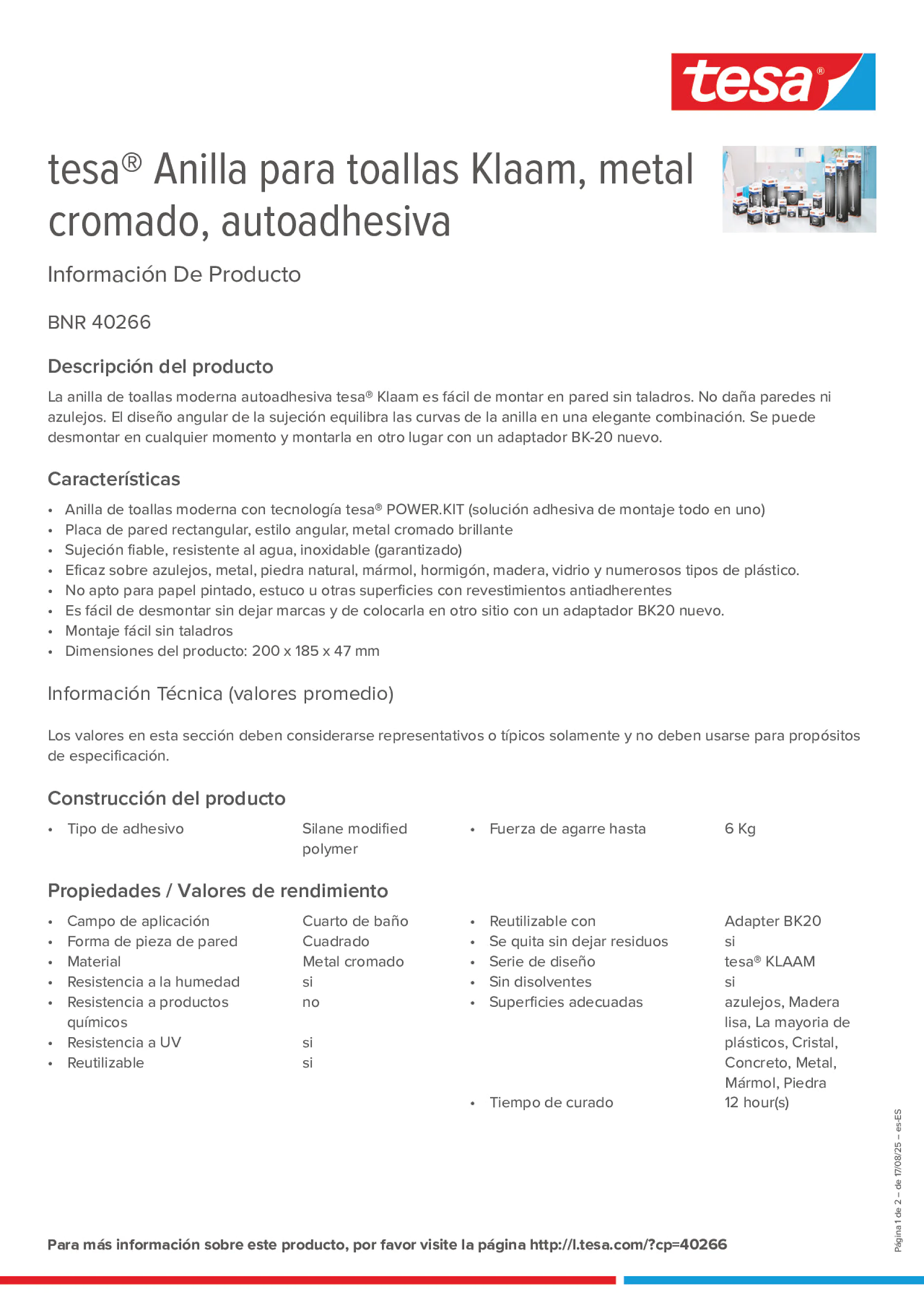 Product information_tesa® 40266_es-ES