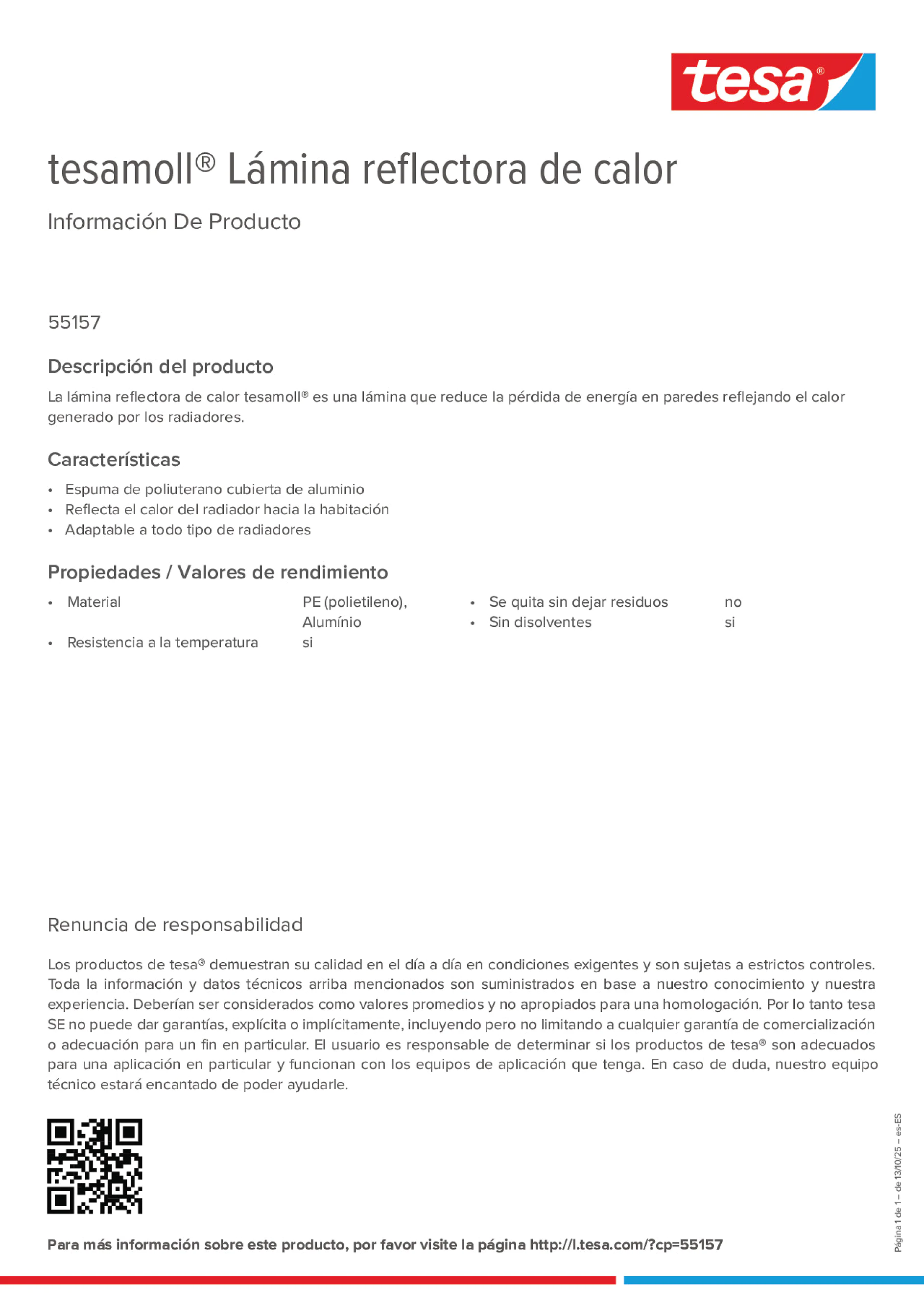 Product information_tesamoll® 55157_es-ES Product information_tesamoll® 55157_es-ES