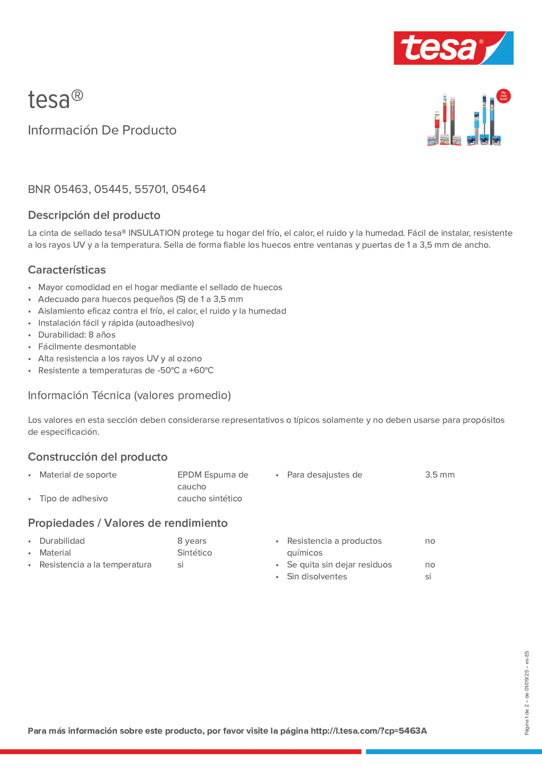 Product information_tesa® 05463_es-ES