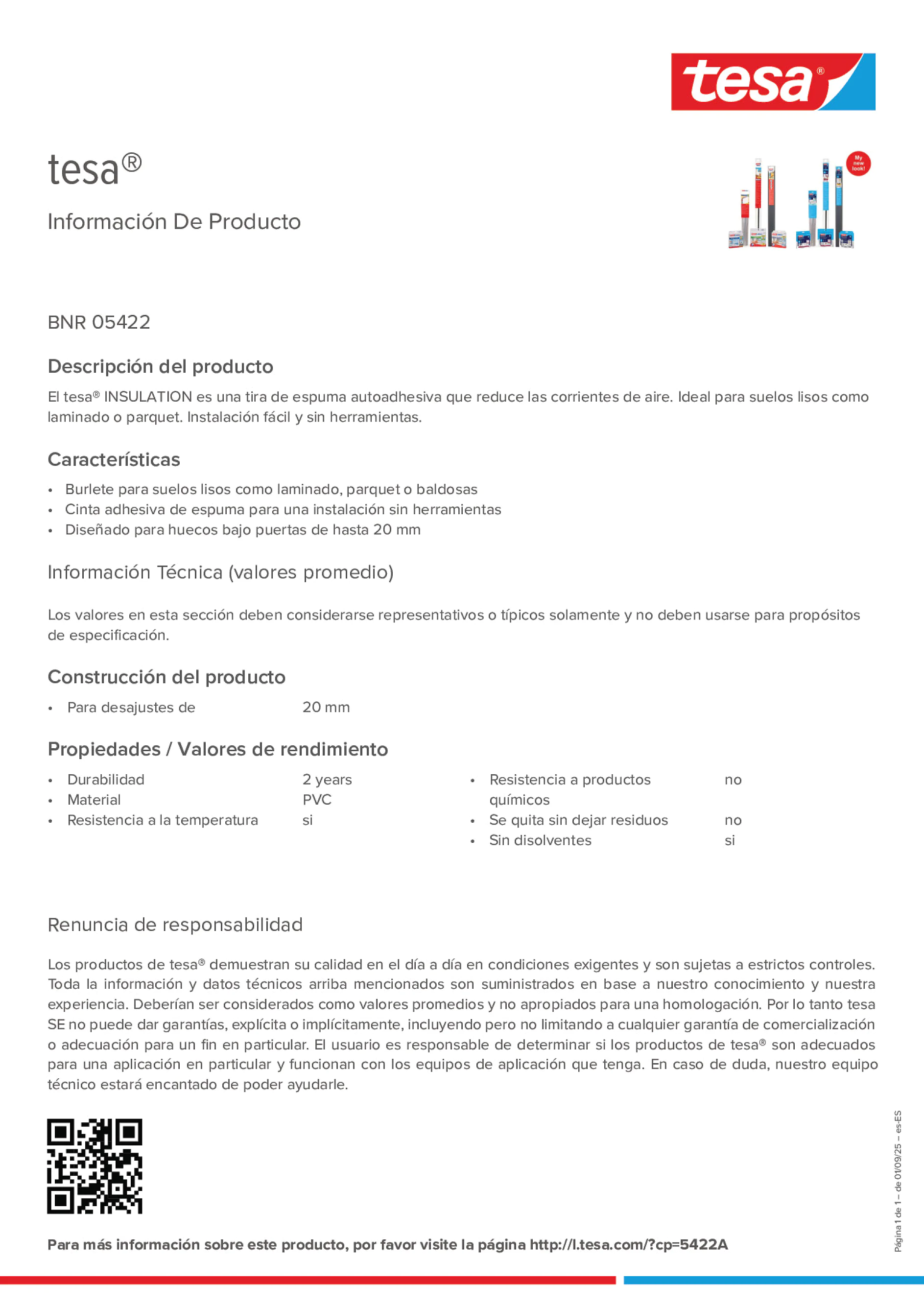 Product information_tesa® 05422_es-ES