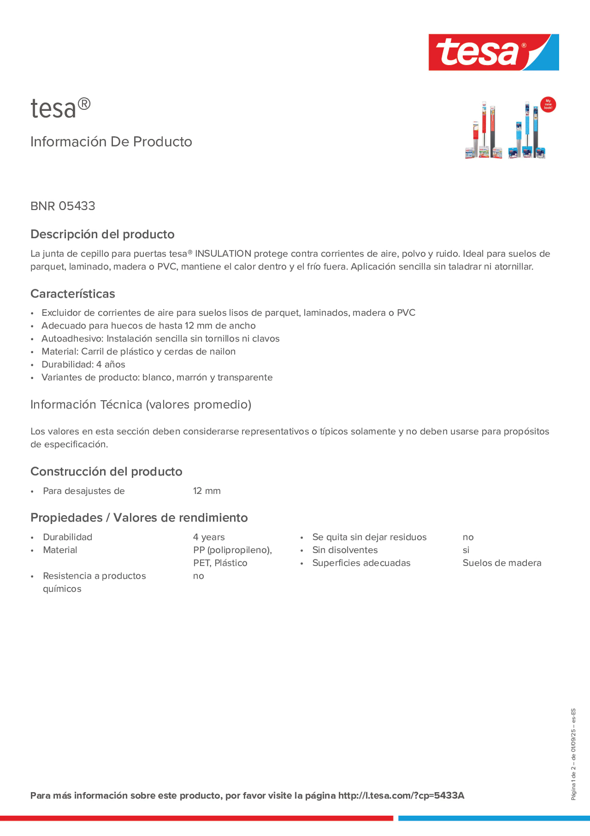 Product information_tesa® 05433_es-ES