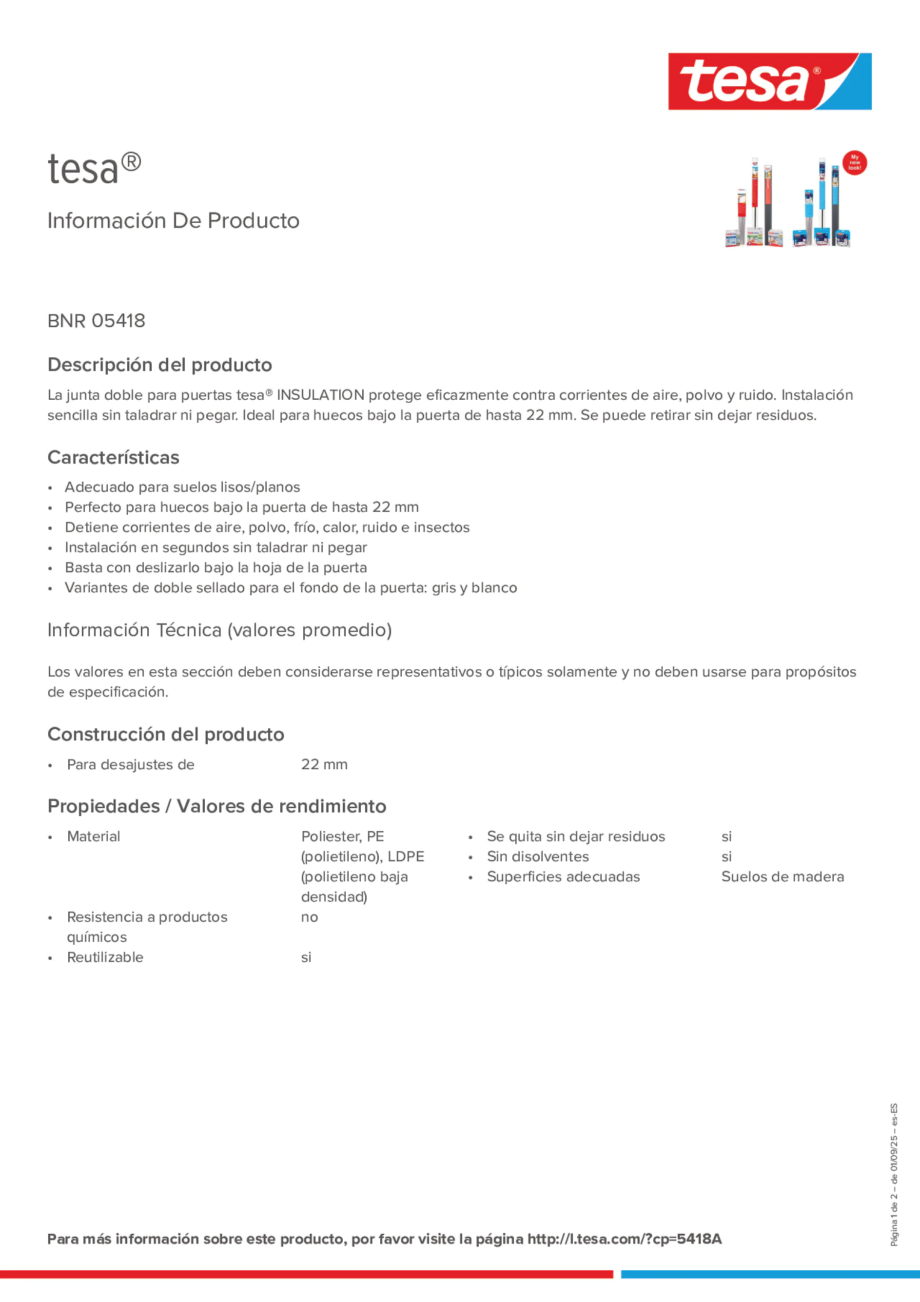 Product information_tesa® 05418_es-ES
