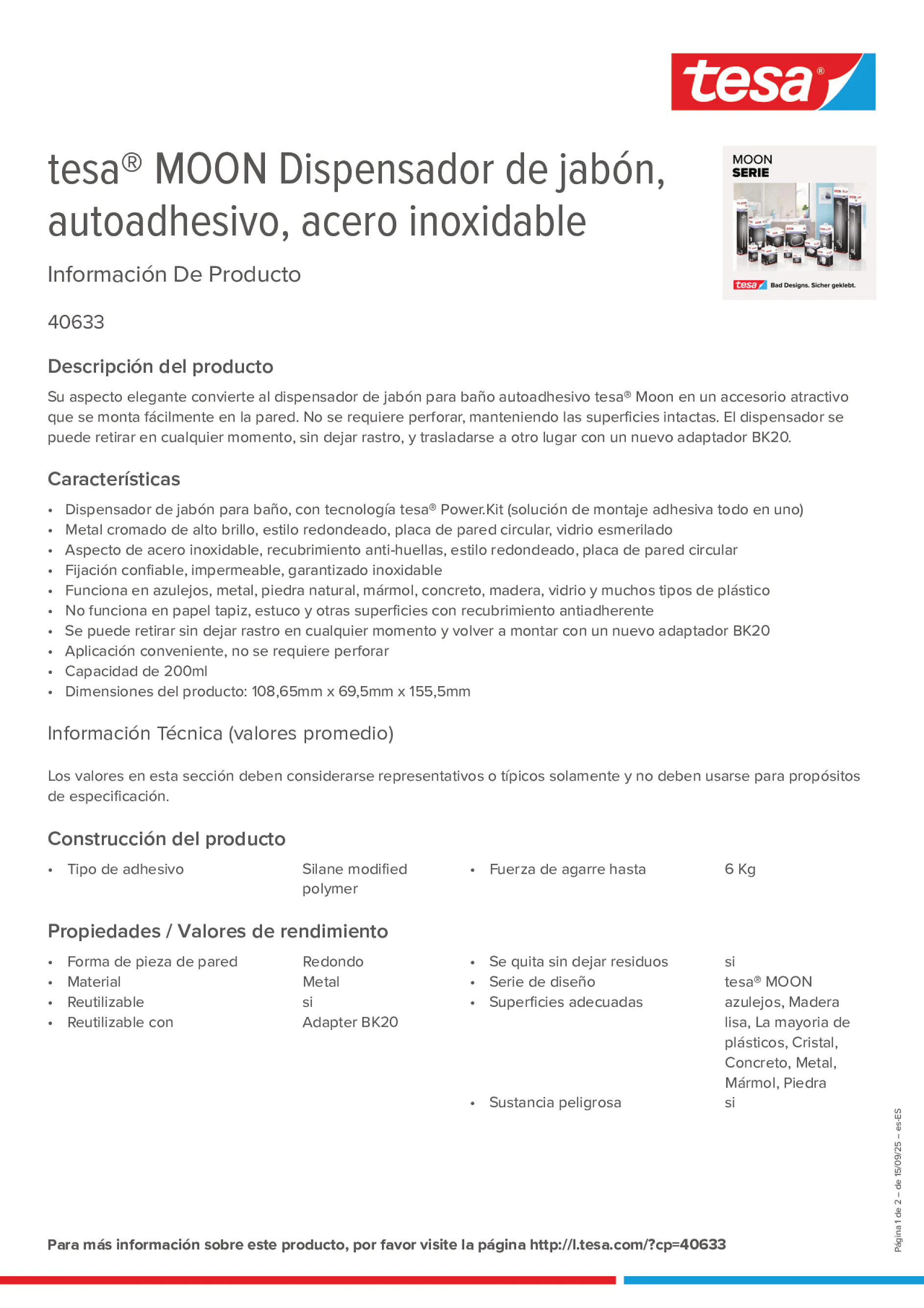 Product information_tesa® 40633_es-ES