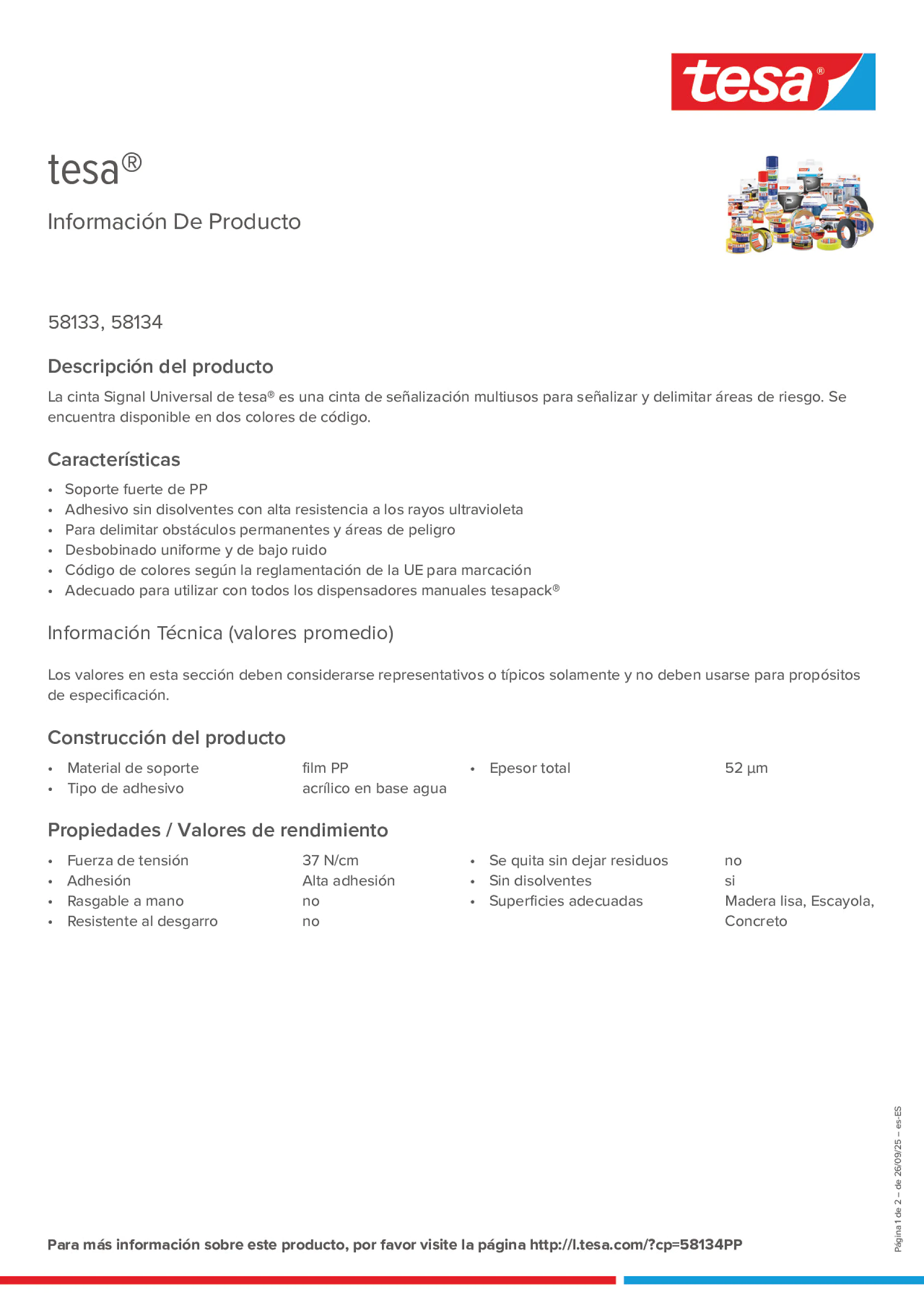 Product information_tesa® 58133_es-ES
