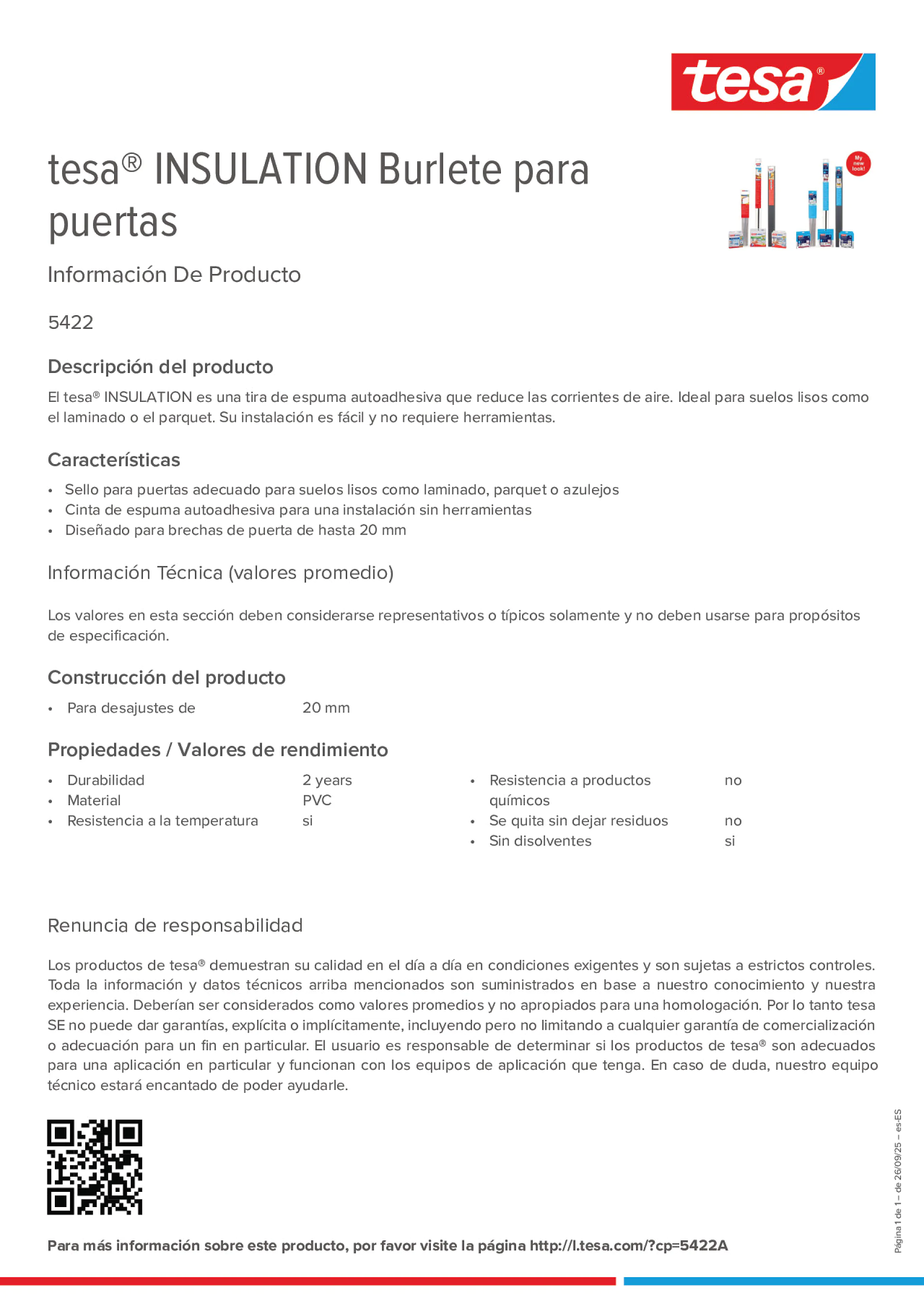 Product information_tesa® 05422_es-ES
