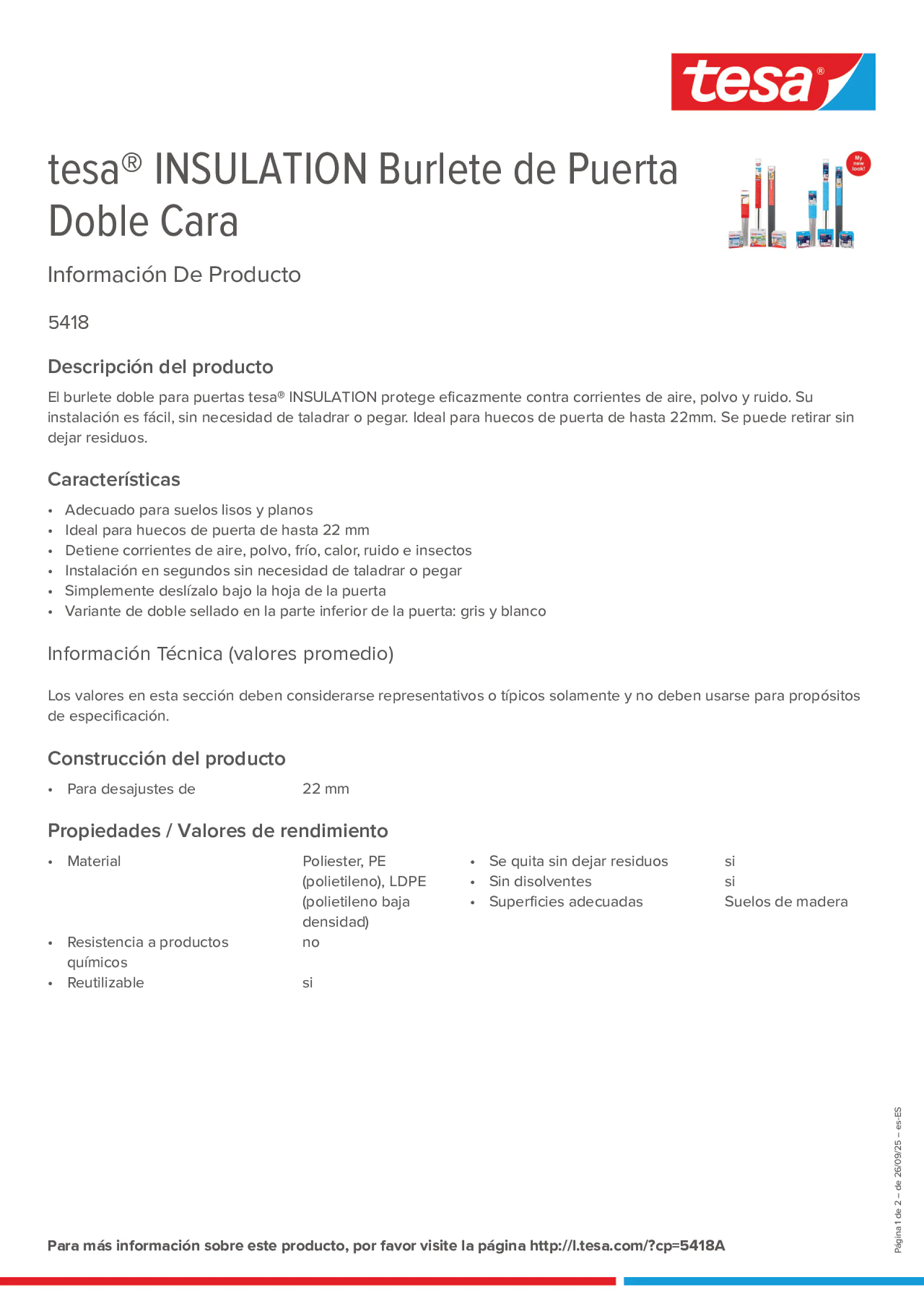 Product information_tesa® 05418_es-ES