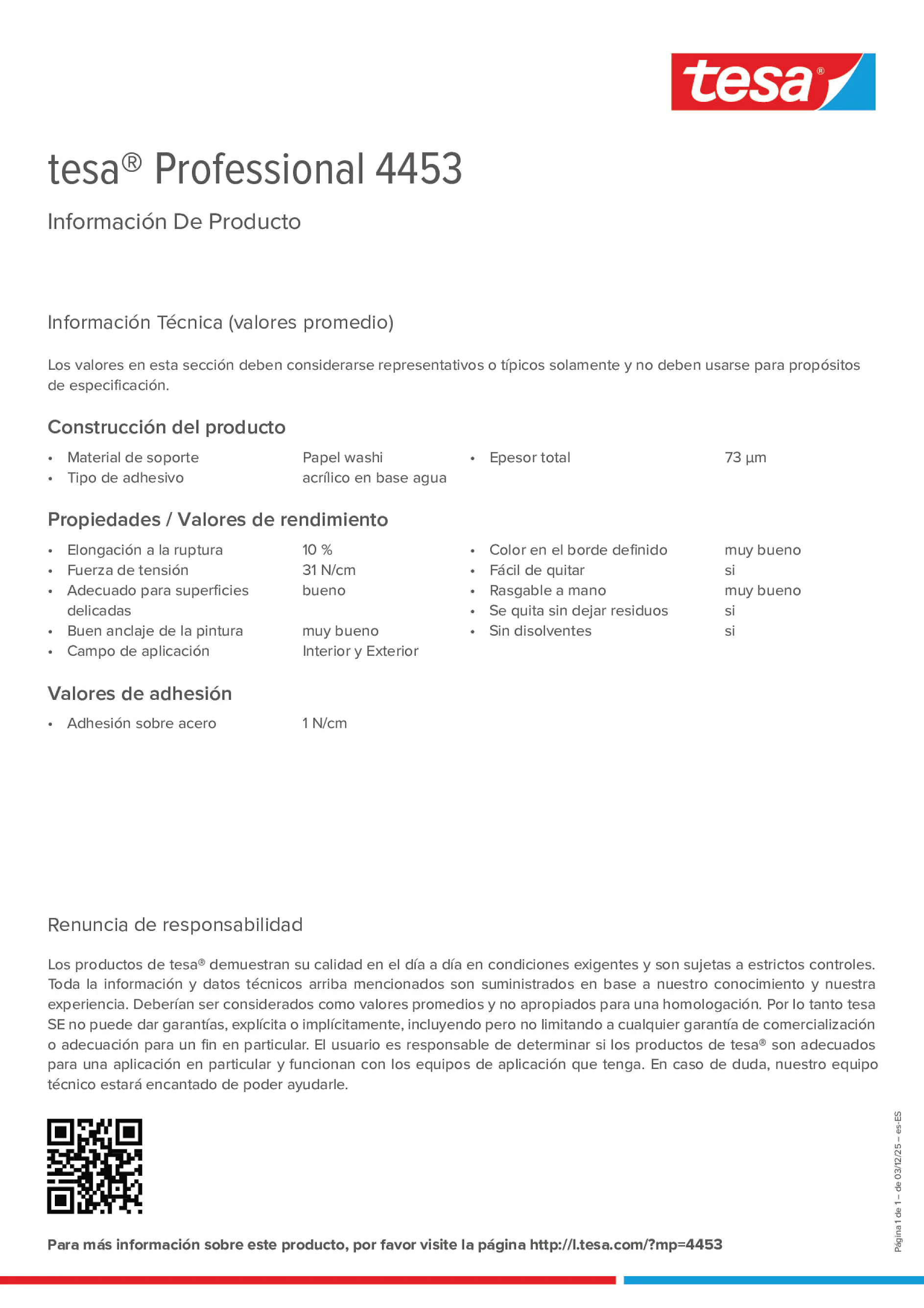 Product information_tesa® Professional 04453_es-ES