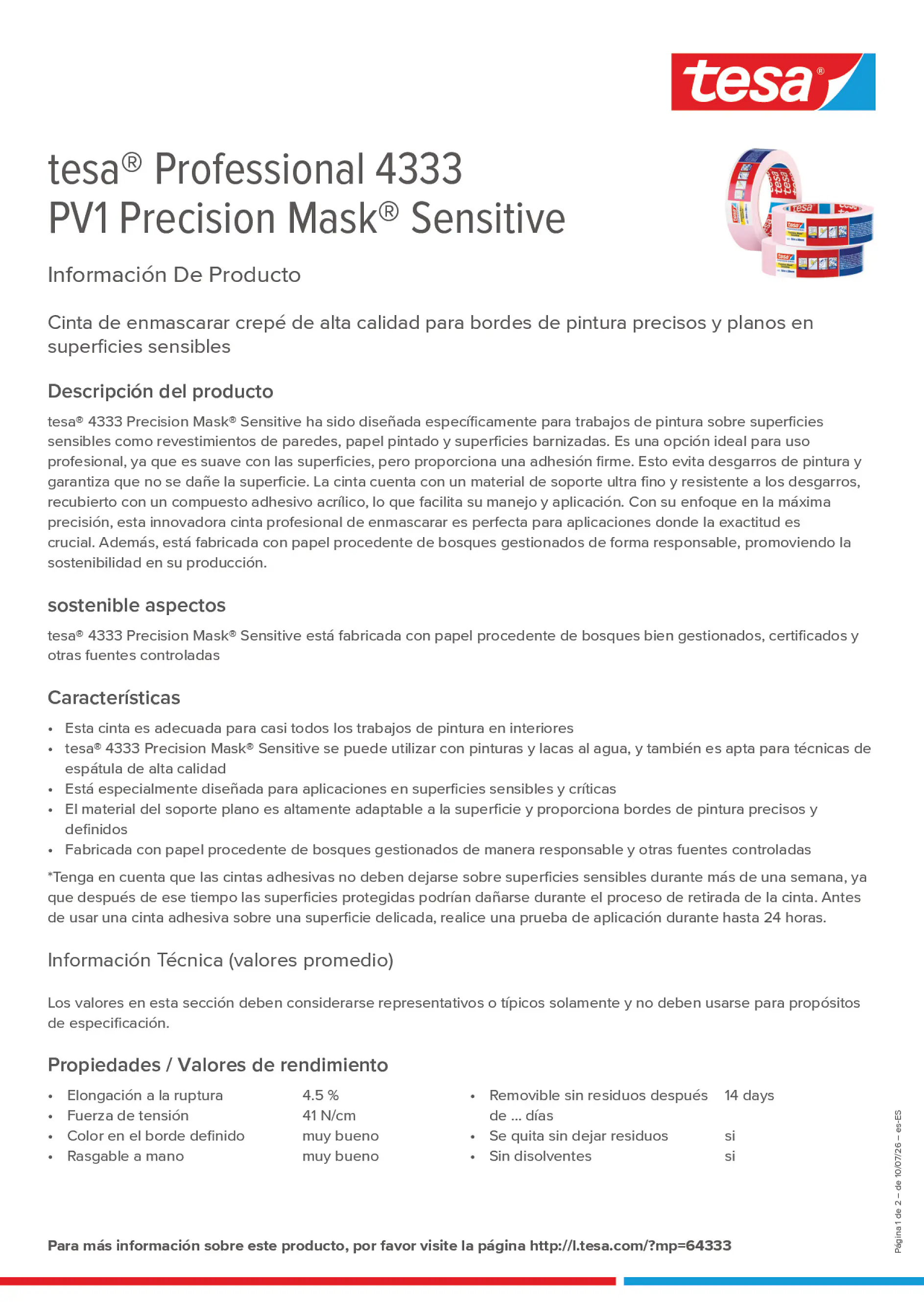 Product information_tesa® Professional 04333_es-ES
