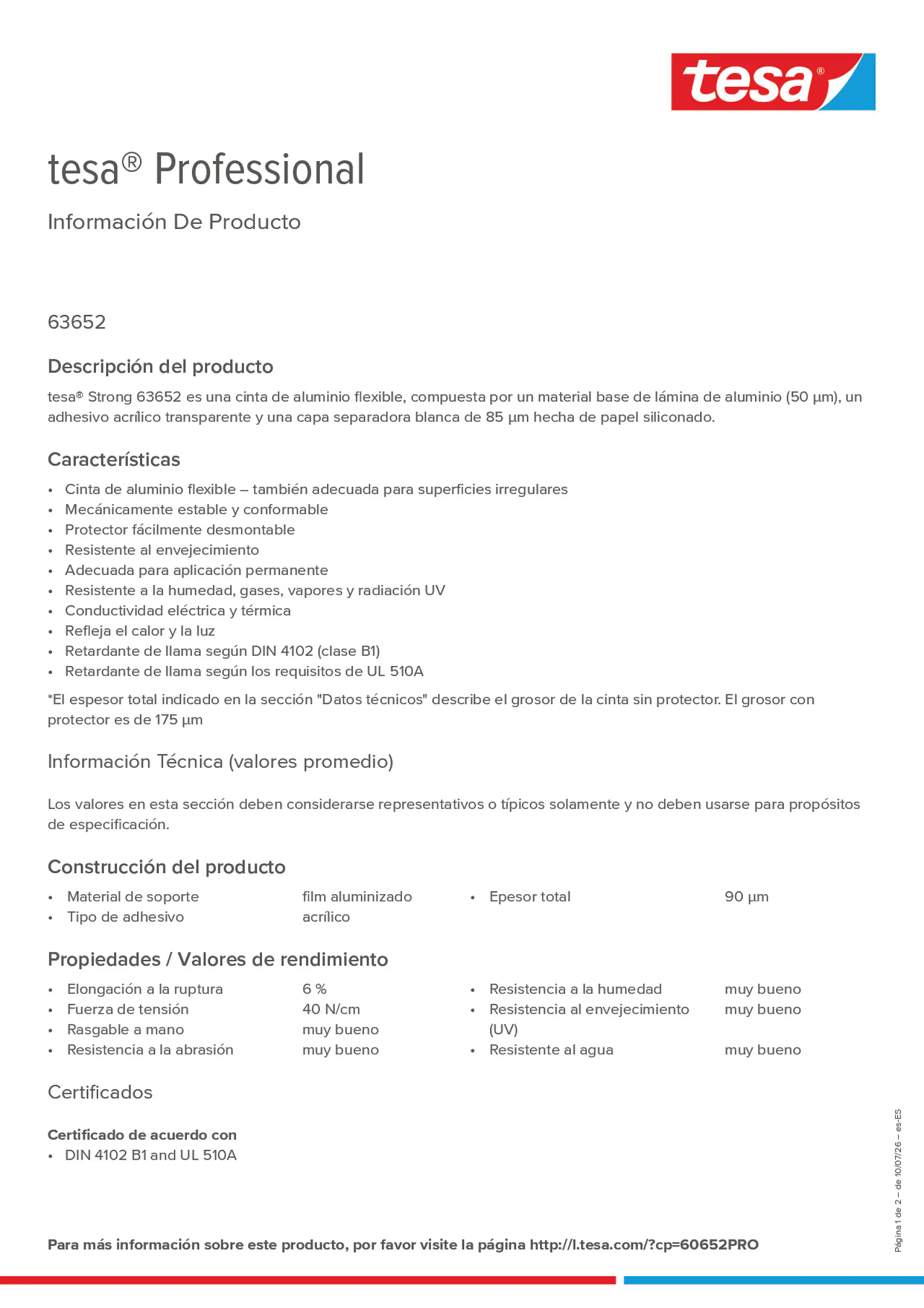 Product information_tesa® Professional 63652_es-ES