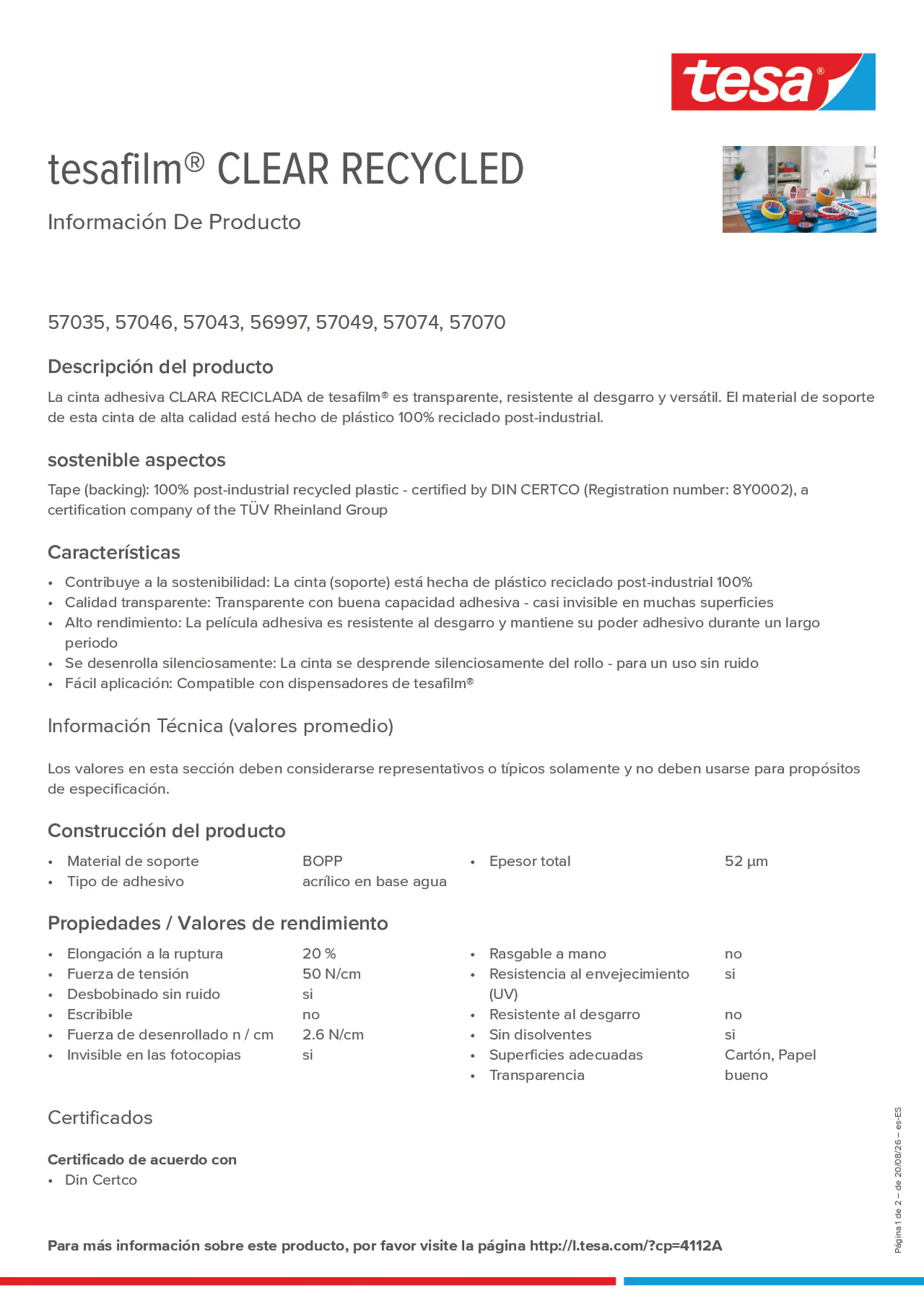 Product information_tesafilm® 57035_es-ES