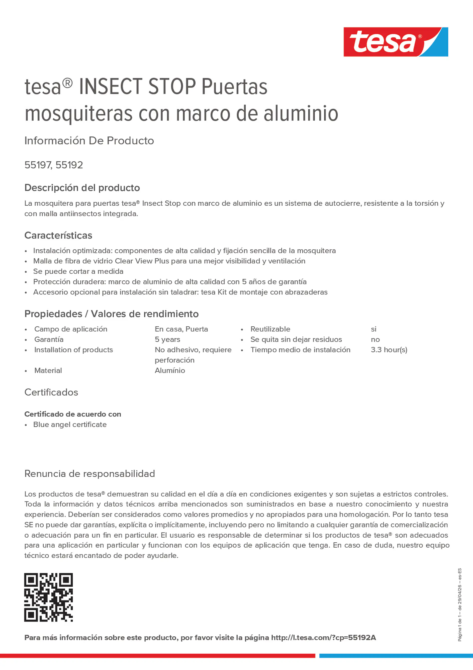 Product information_tesa® 55192A_es-ES