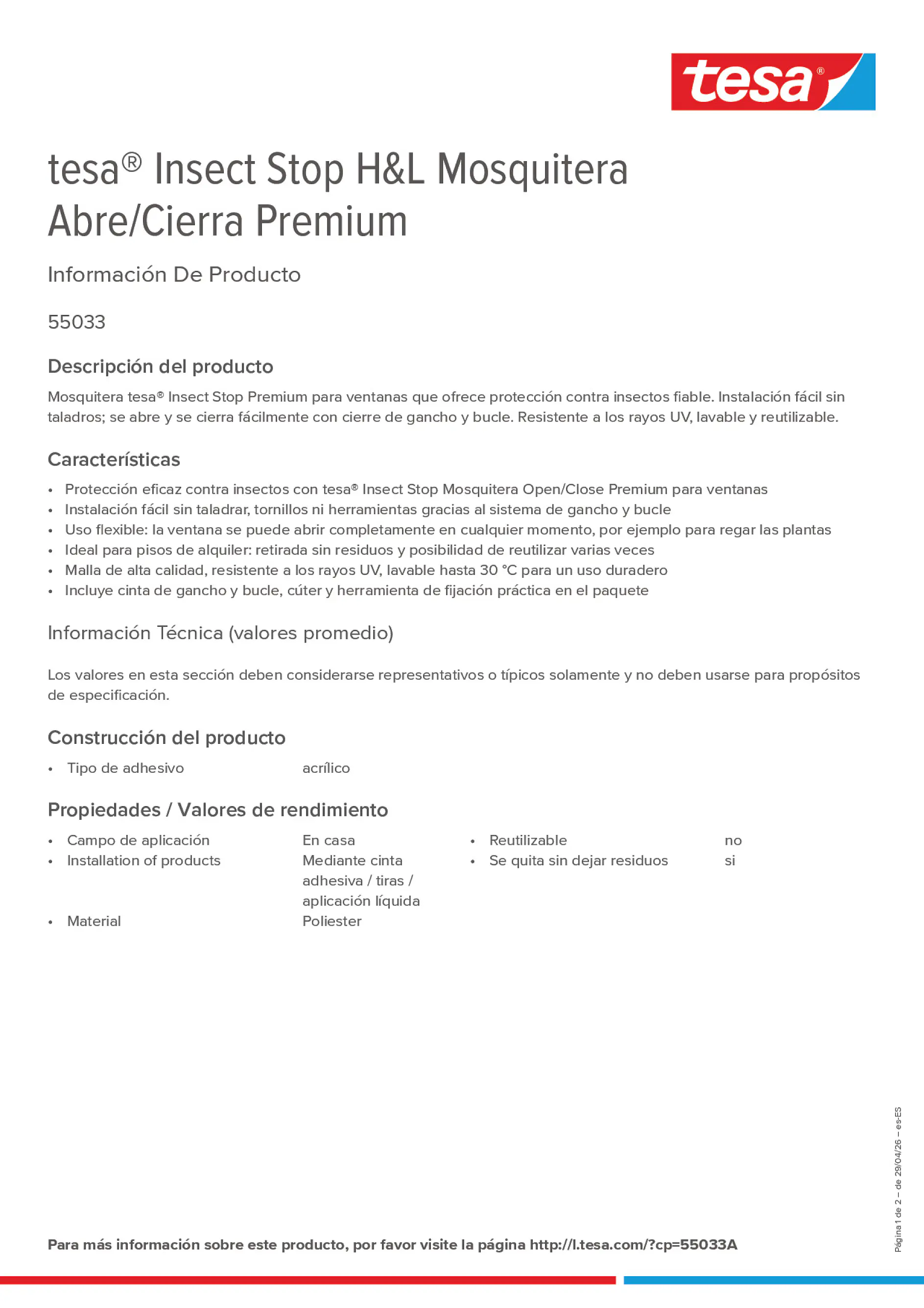 Product information_tesa® 55033A_es-ES