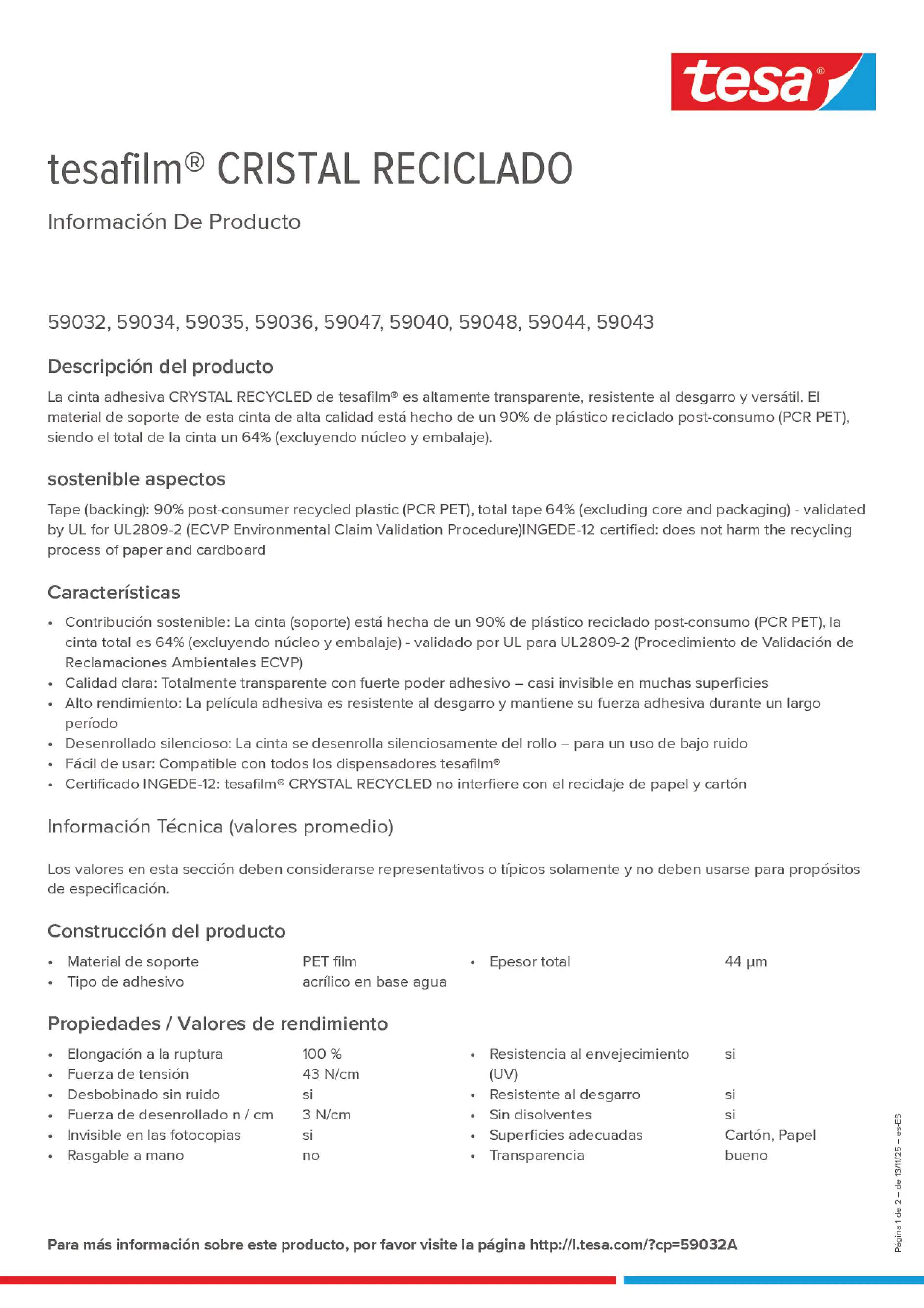 Product information_tesafilm® 59032A_es-ES