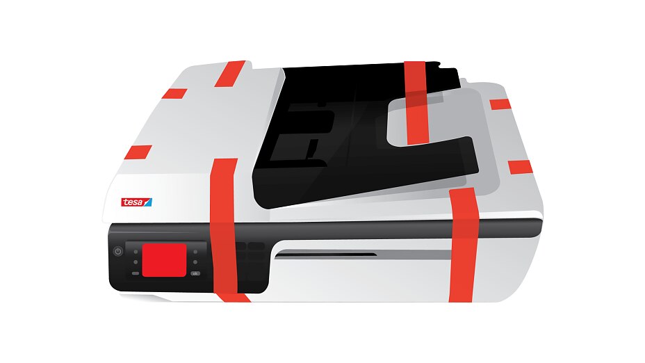 Securing of Parts for Transport To avoid damages during transportation, tape can be used.