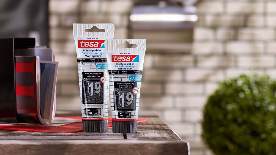 How to use tesa® Mounting Glue For Brick & Stone 23kg/cm2. How to use tesa® Mounting Glue For Brick & Stone 23kg/cm2.