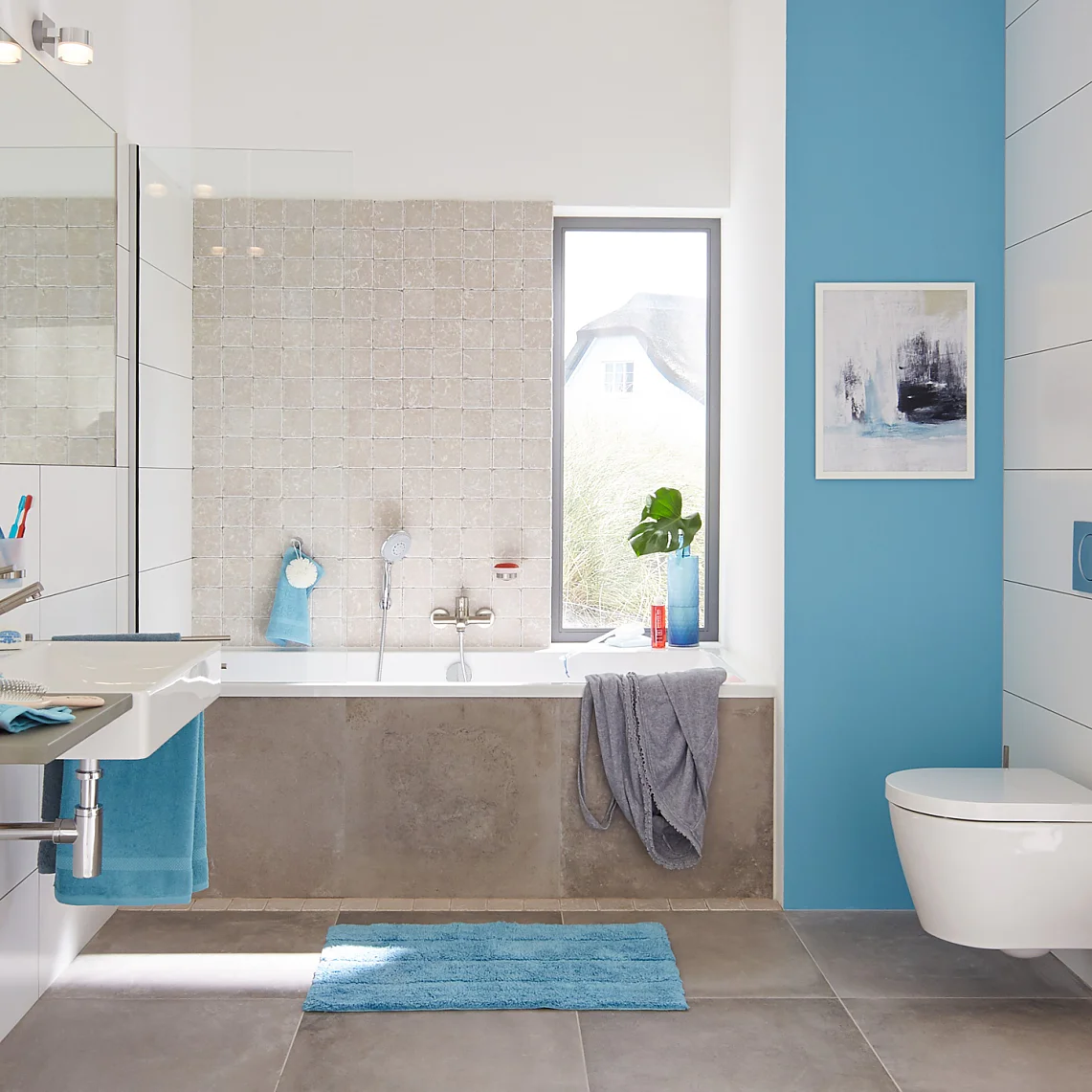 Modern design that provides space and structure in your bathroom.