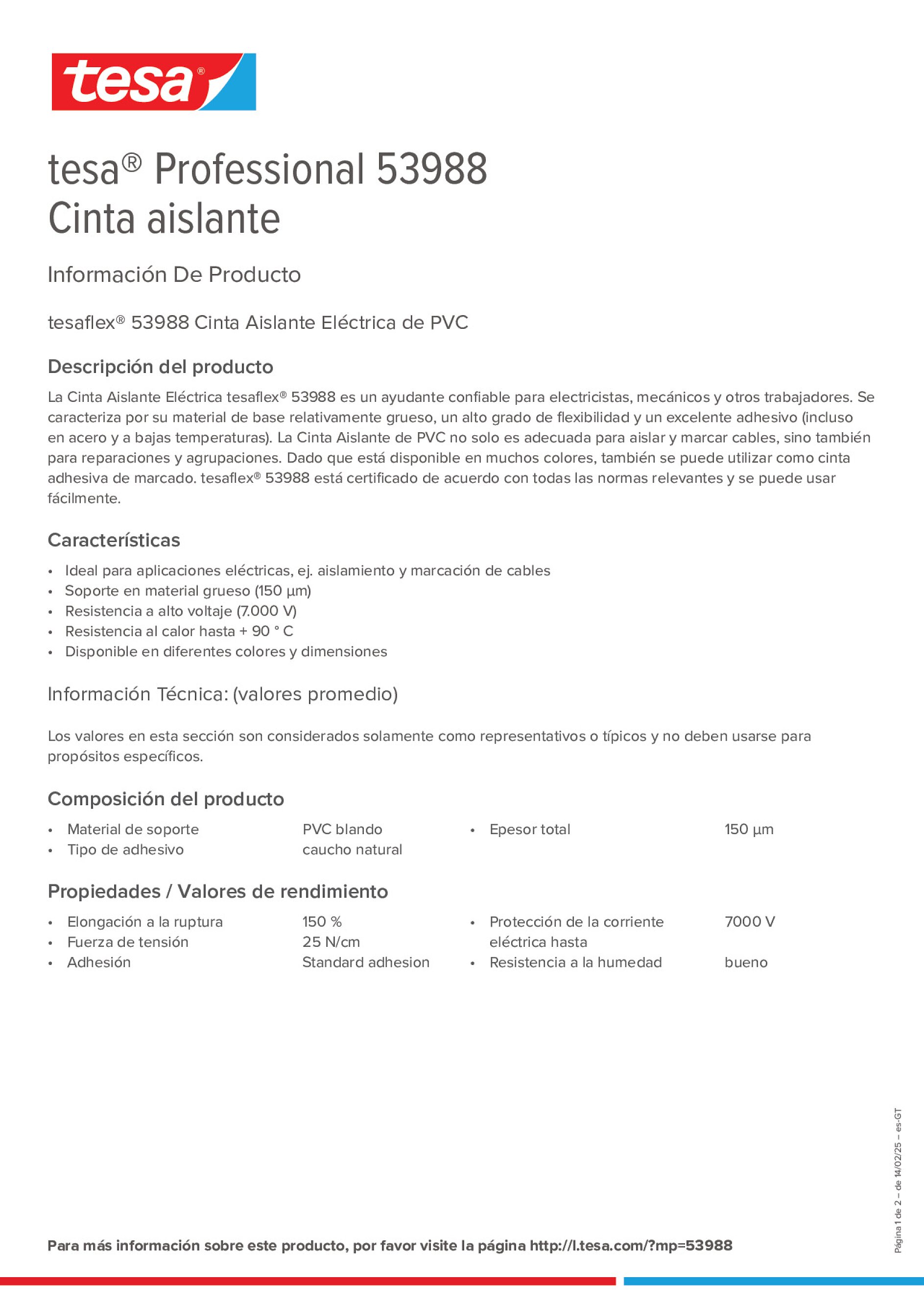 Product information_tesa® Professional 53988_es-GT
