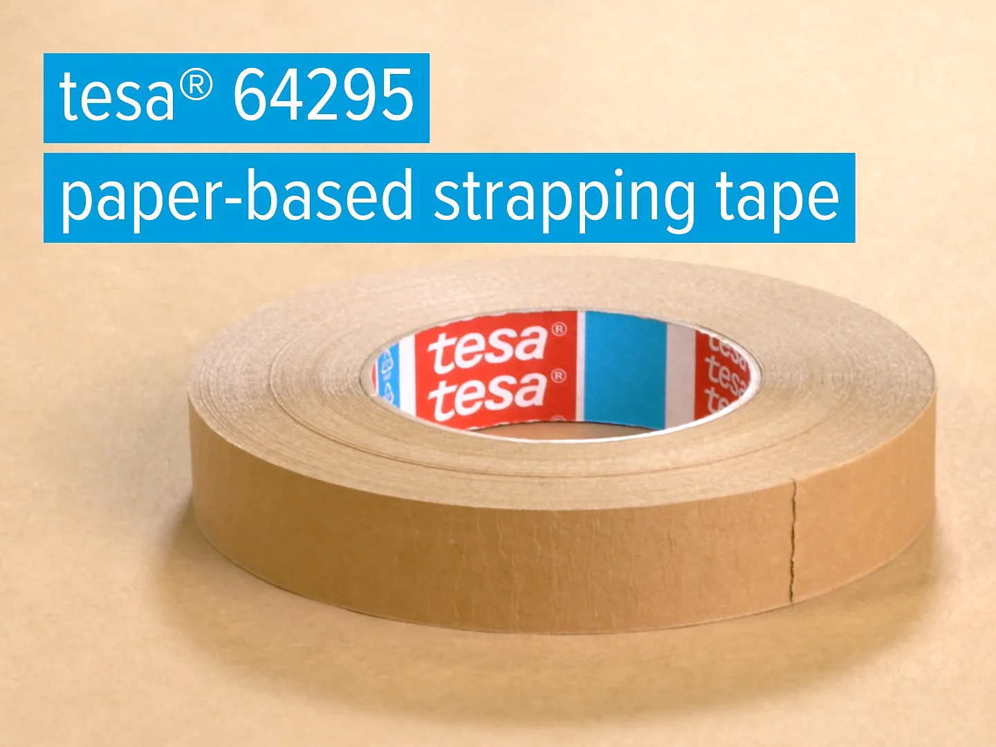 Appliances tesa® 64295 paper-strapping tape video thumbnail Appliances tesa® 64295 paper-strapping tape