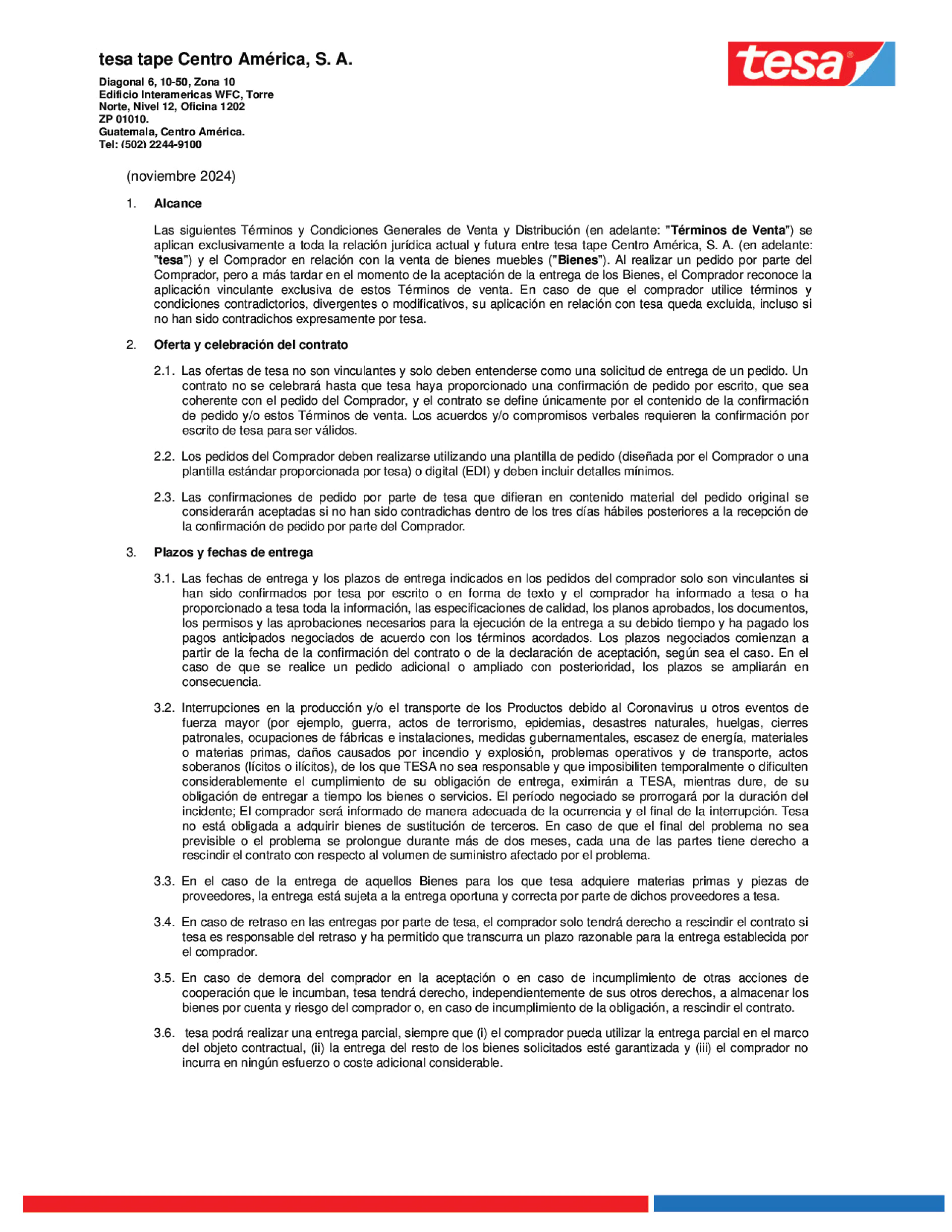 Terminos y Condiciones de Venta ttCA 2024_11.
