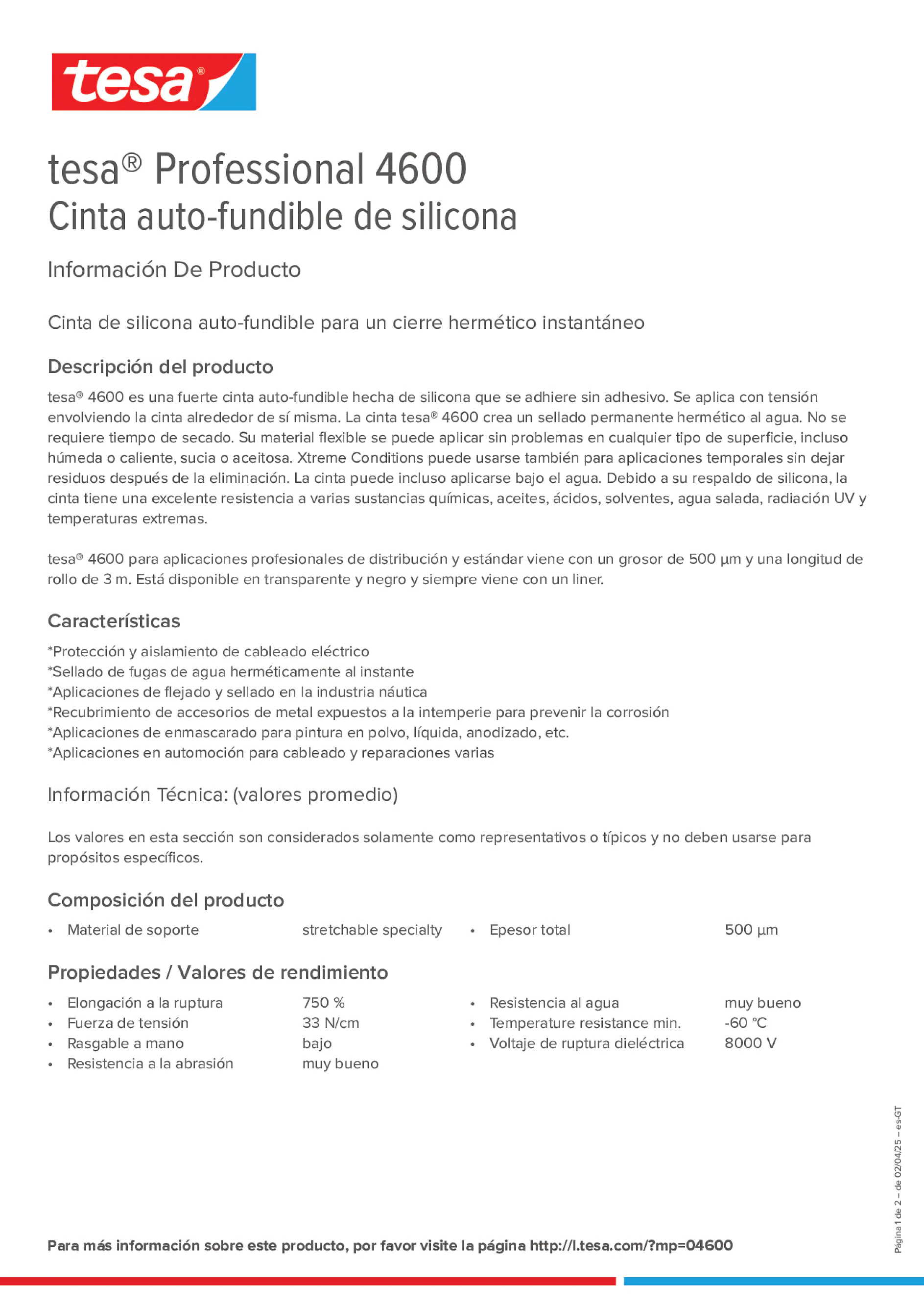 Product information_tesa® Professional 04600_es-GT