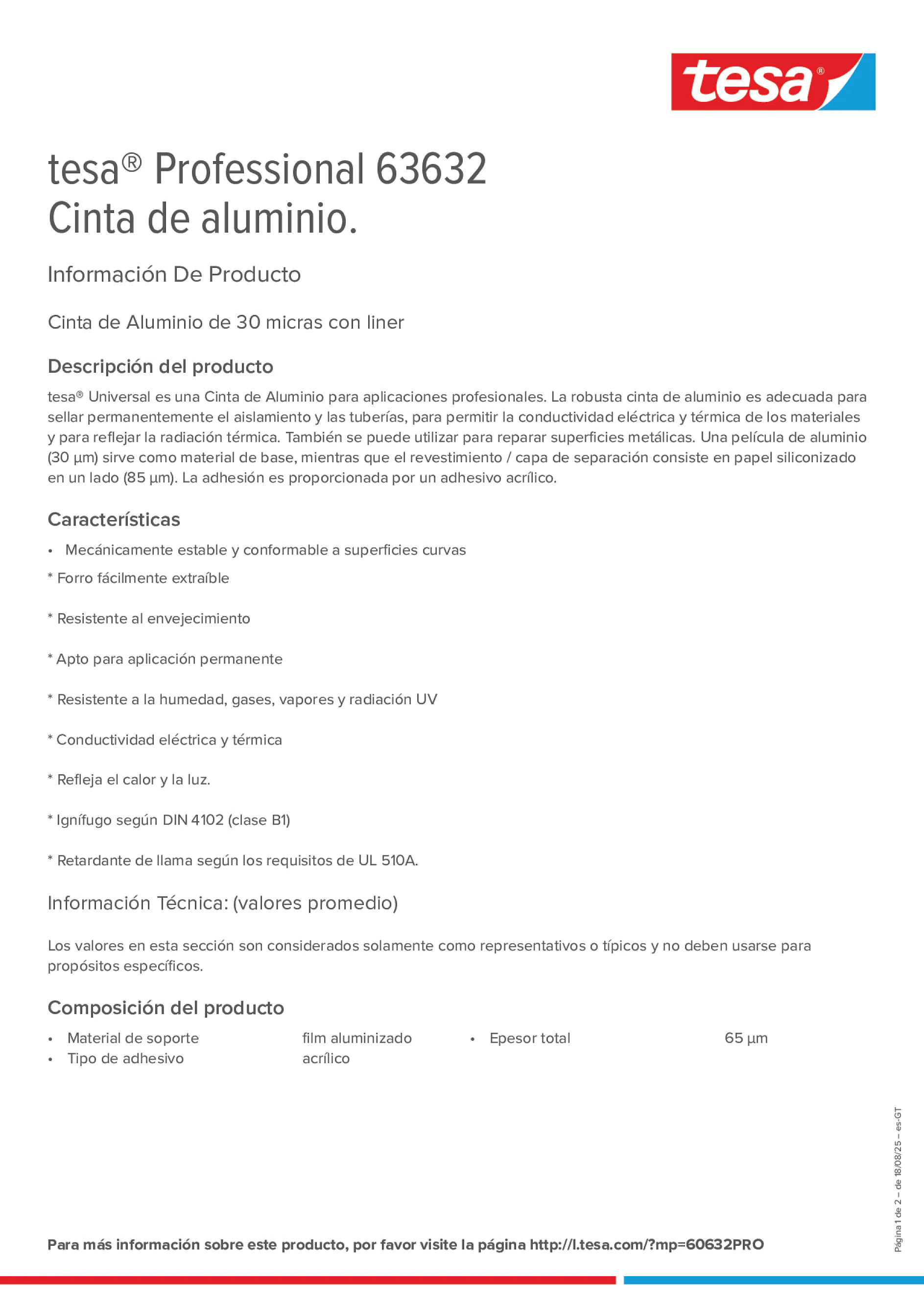 Product information_tesa® Professional 63632_es-GT
