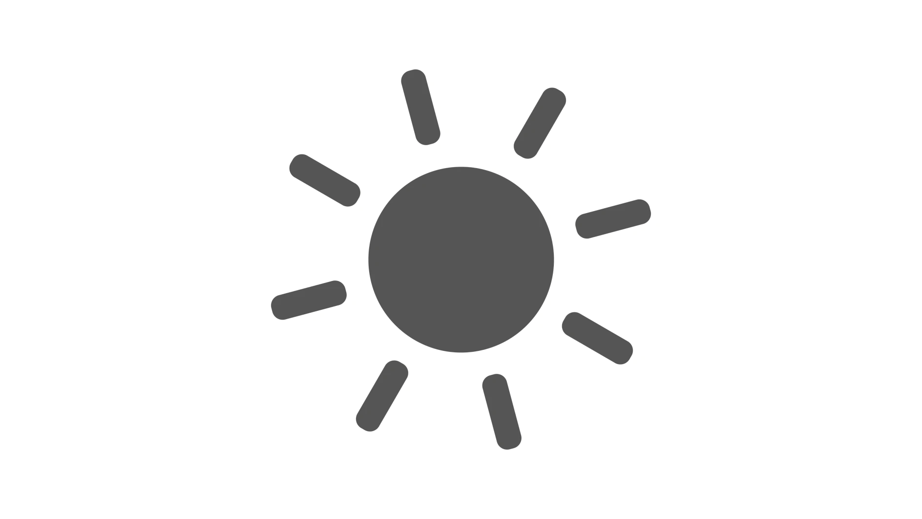 A simple black and white icon of a sun with a circular center and eight straight rays extending outward, representing tesa tape. (This text has been generated by AI)