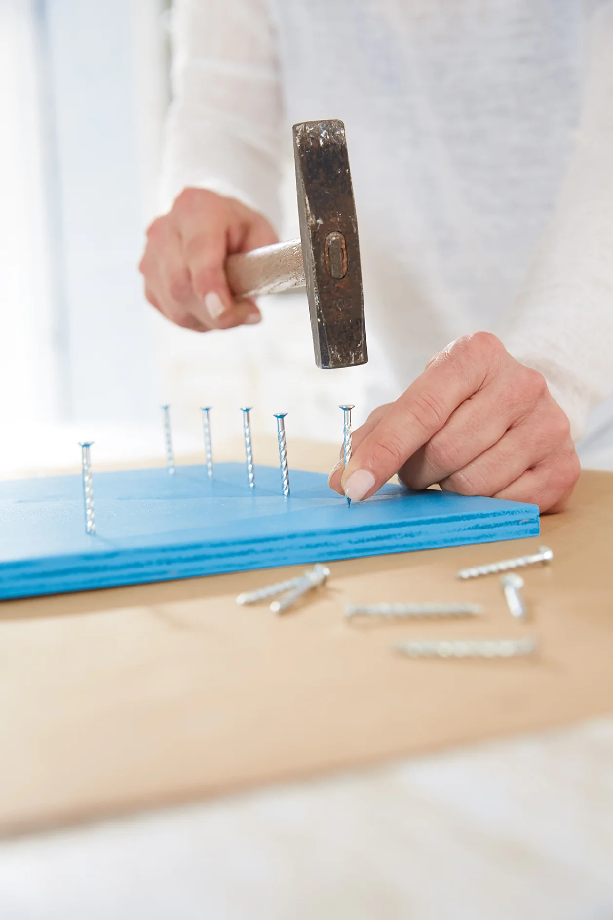 DIY Tool Wall / Step 4: Place nails