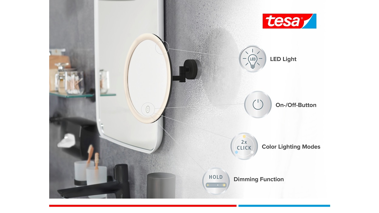 tesa_LED-Cosmetic-Mirror-Black_front_features_en