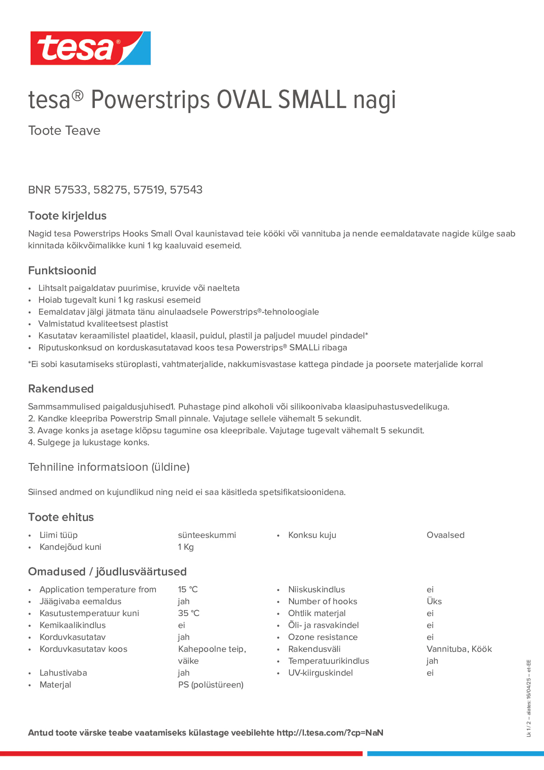 Product information_tesa® Powerstrips 57519_et-EE