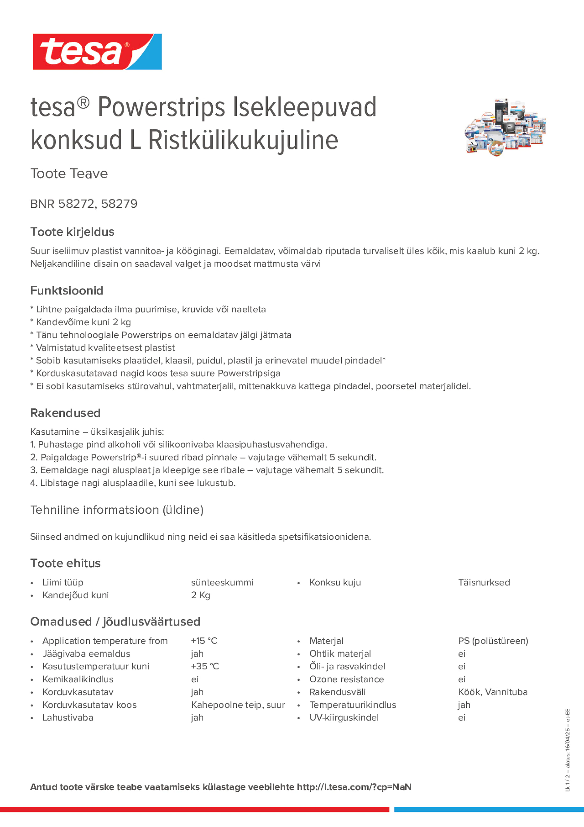 Product information_tesa® Powerstrips 58272_et-EE