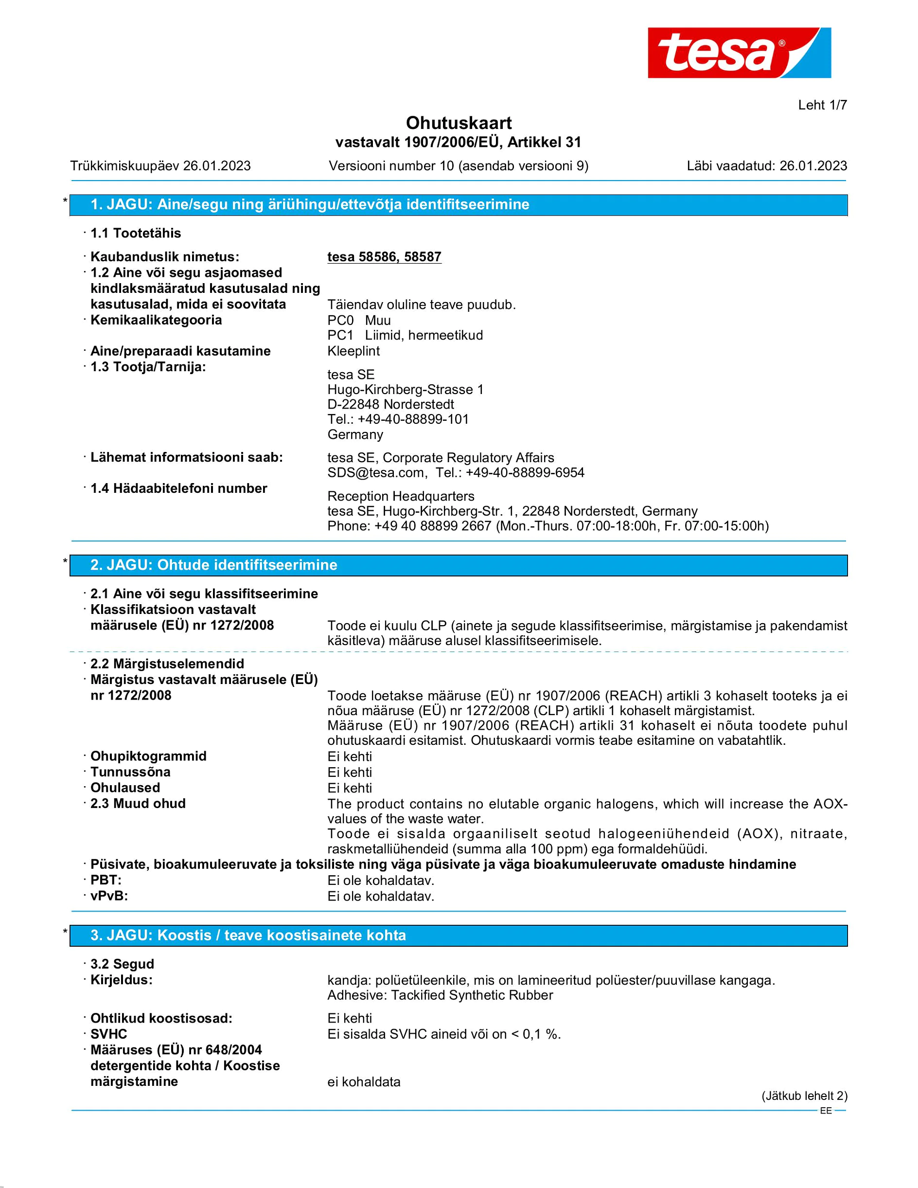 Safety data sheet_tesa® 58569_et-EE_v10